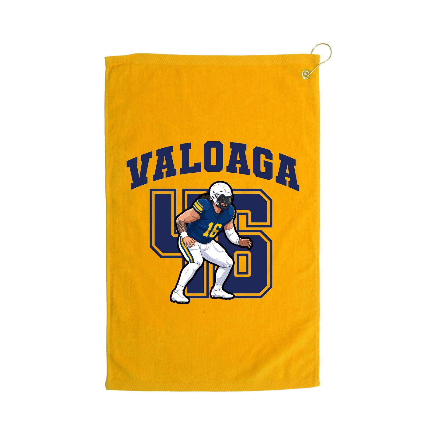 Golf Towel — Number in Gold