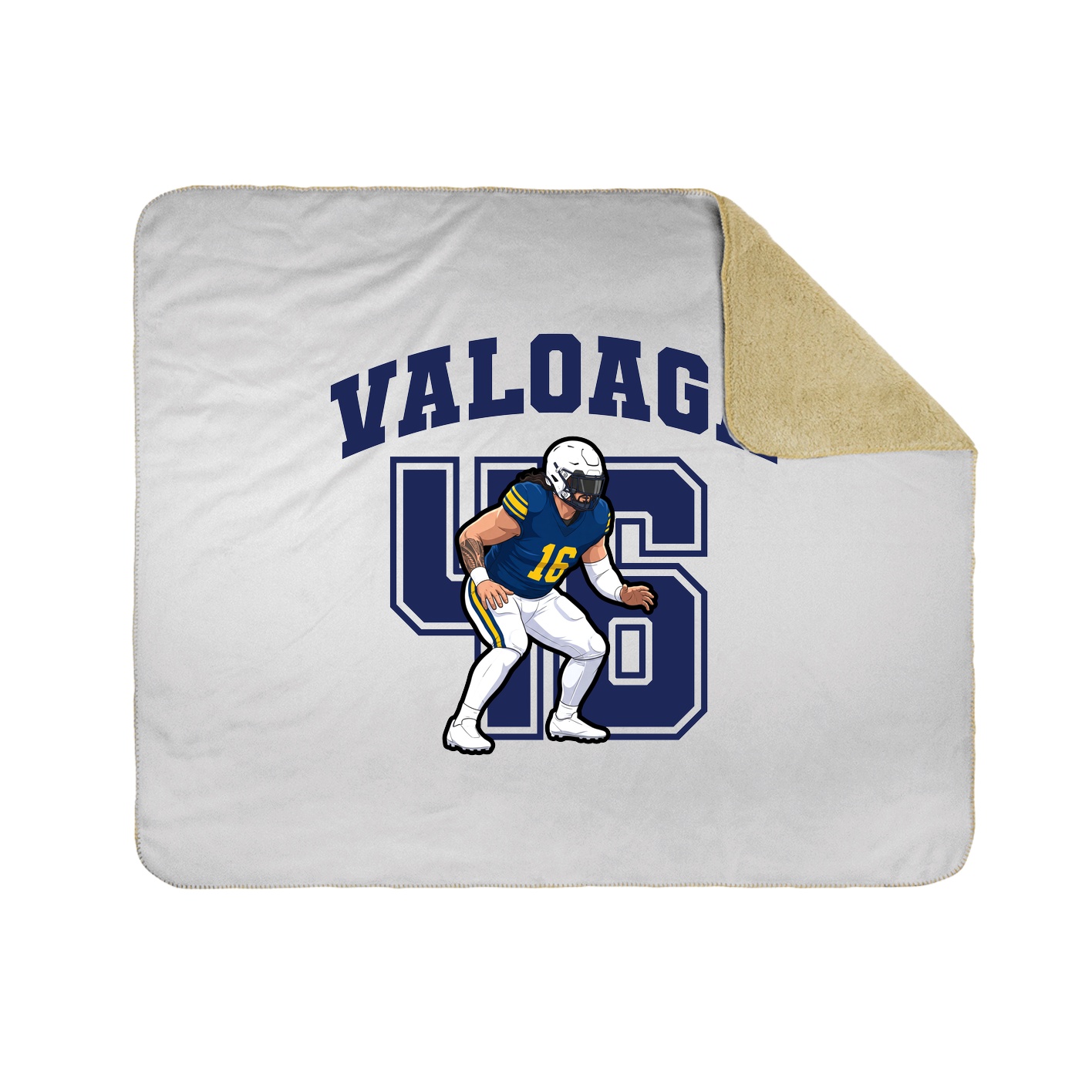 Throw Blanket — Number in White