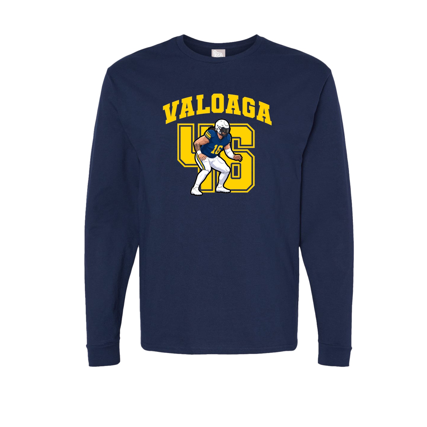 Long Sleeve Tee — Number in Navy