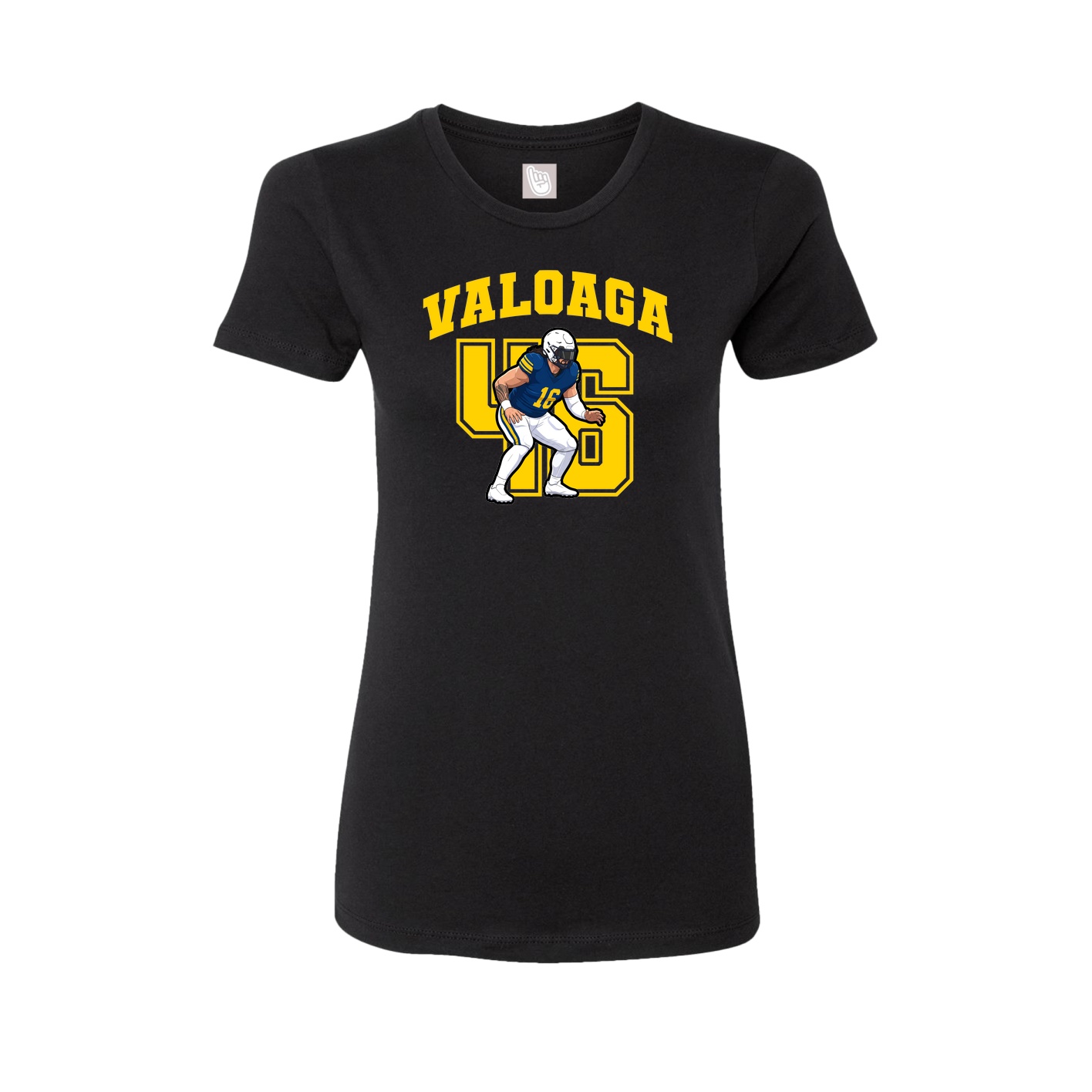 Fitted Women's Tee — Number in Black