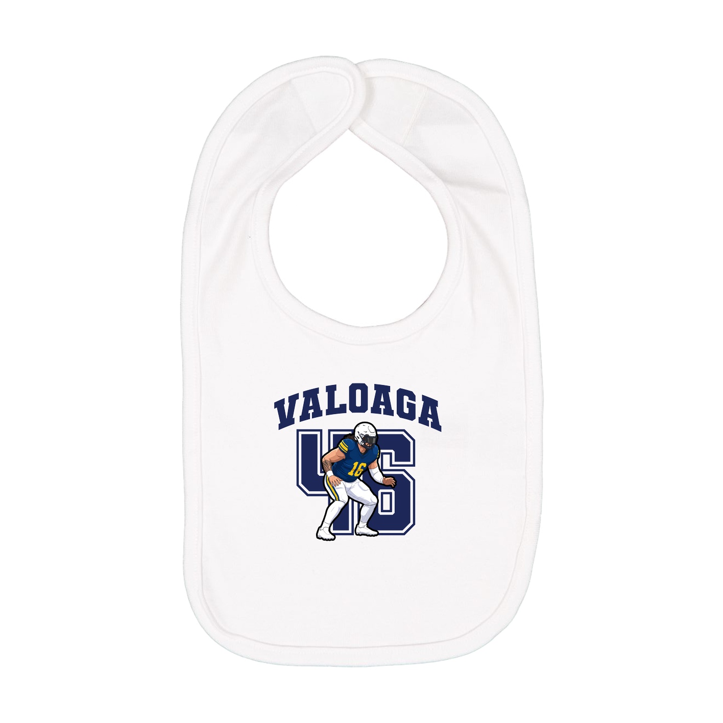 Infant Bib — Number in White