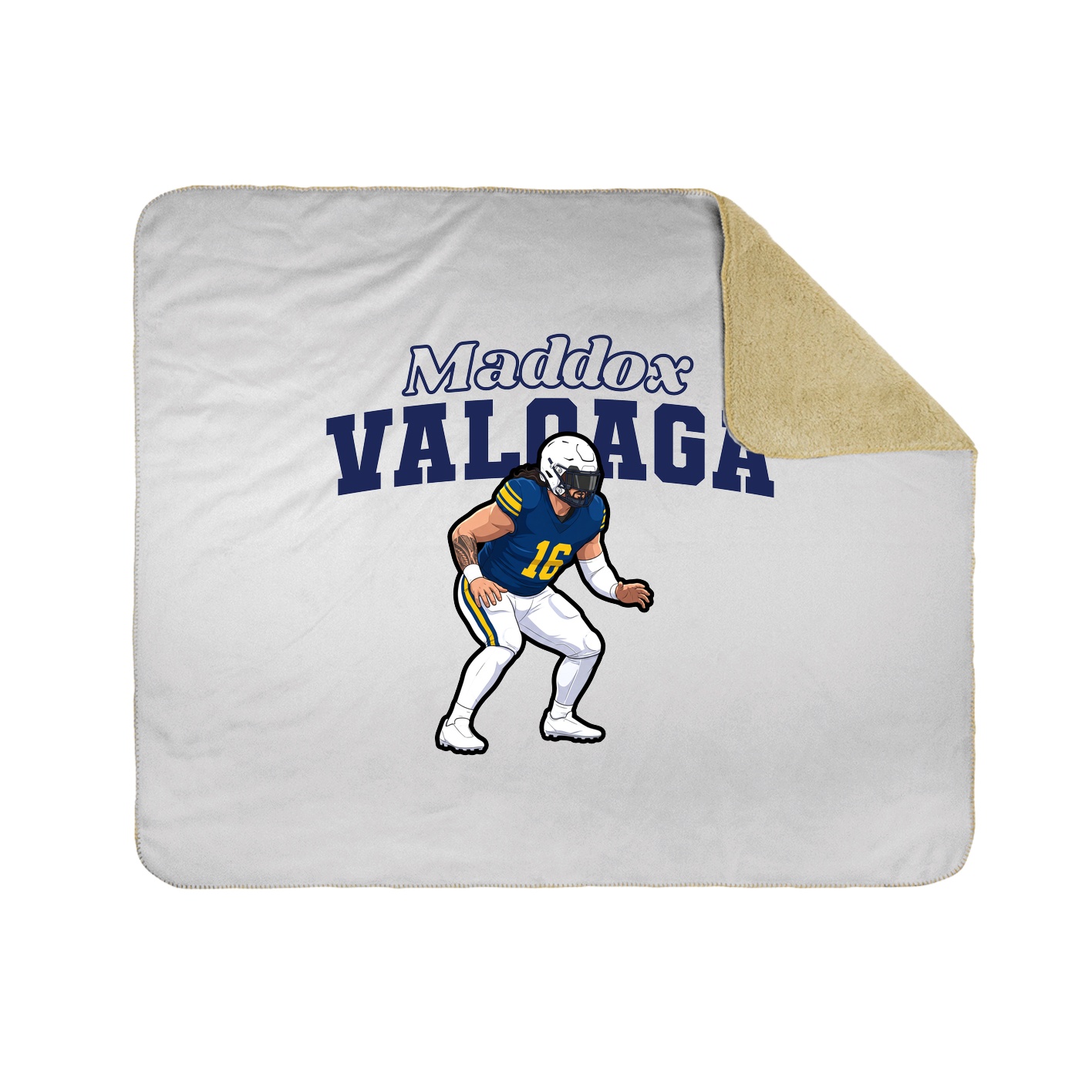 Throw Blanket — Name Arch in White