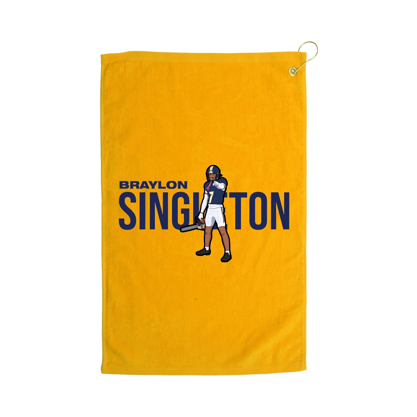 Golf Towel — Player Name in Gold