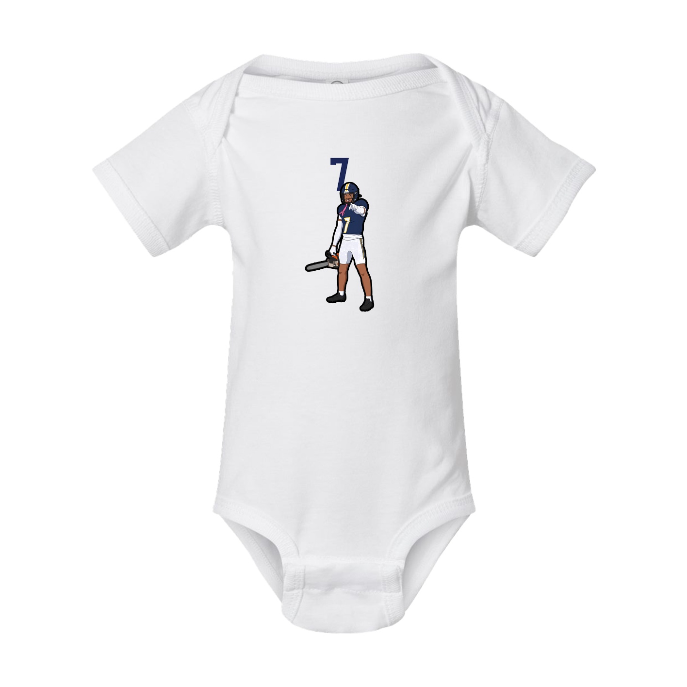 Baby Onesie — Number Top in White