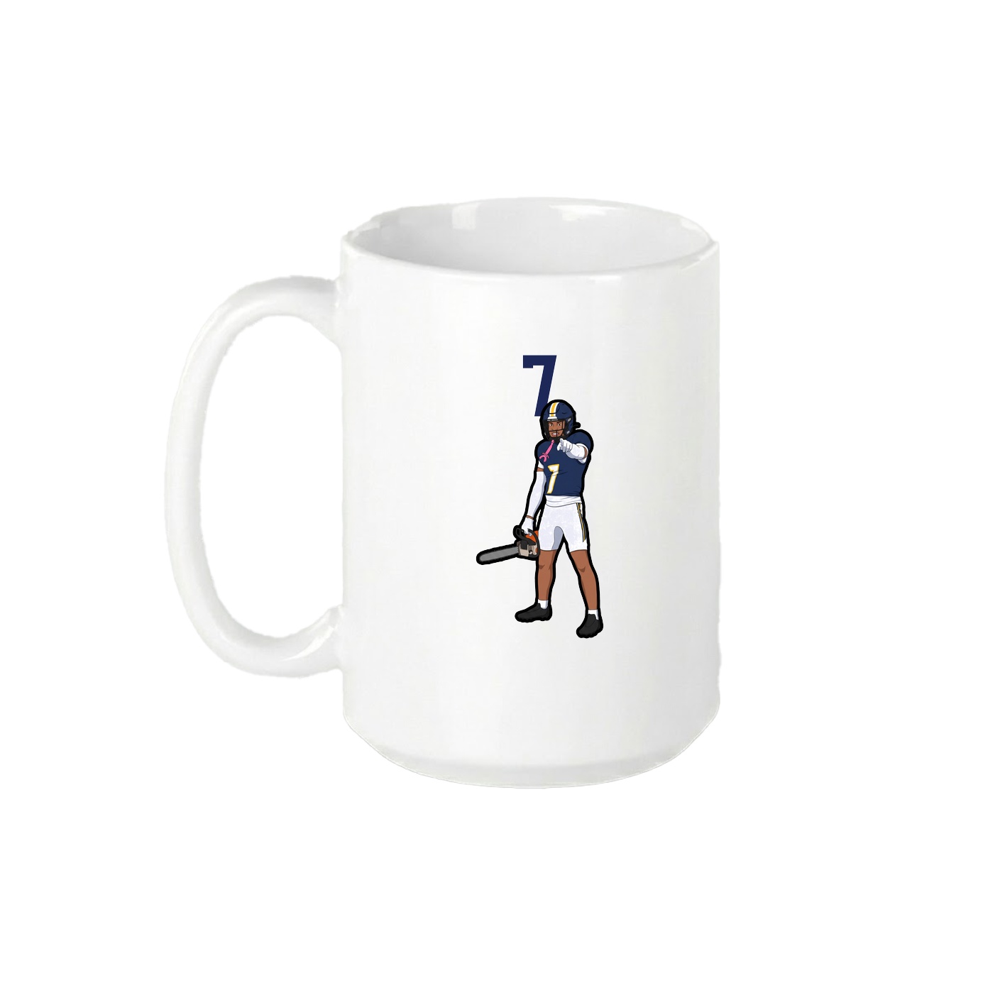 15oz Coffee Mug — Number Top in White