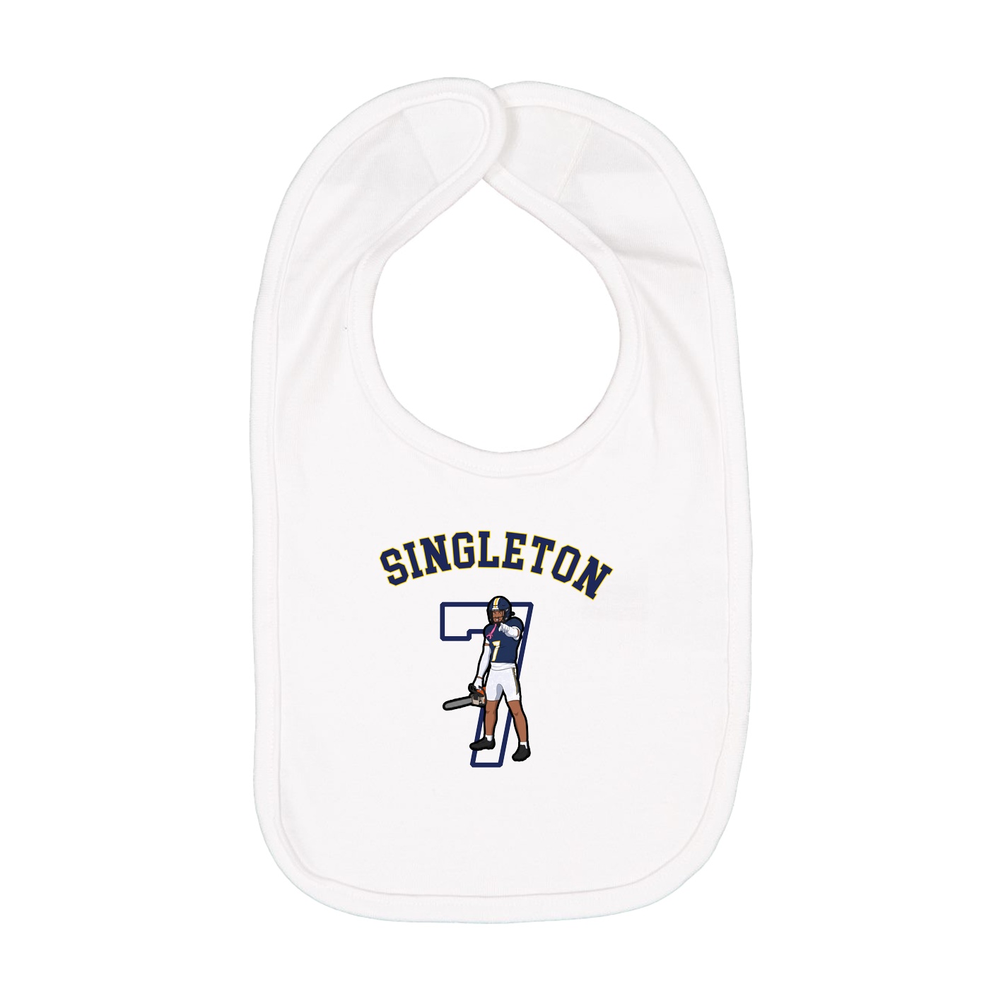 Infant Bib — Shirsey Arch in White