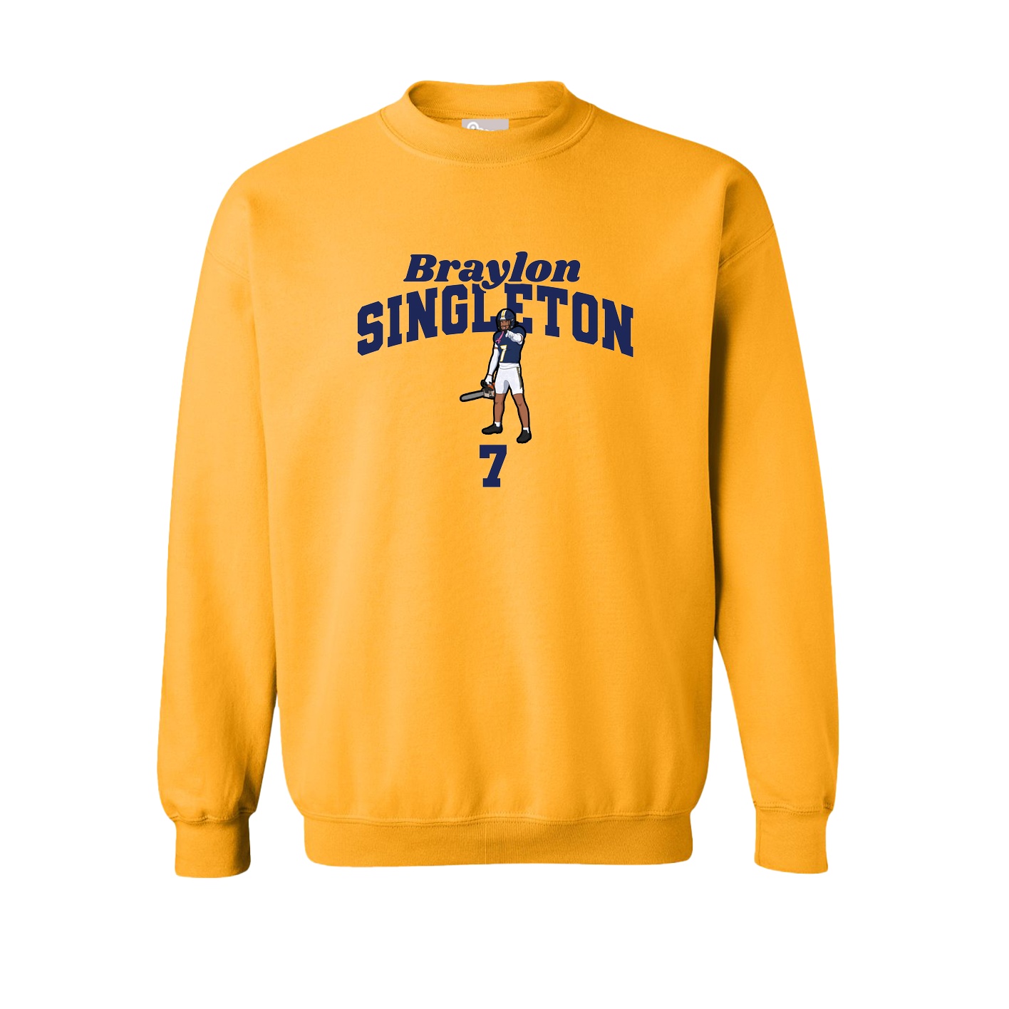Fleece Crew — Signature Arch in Gold