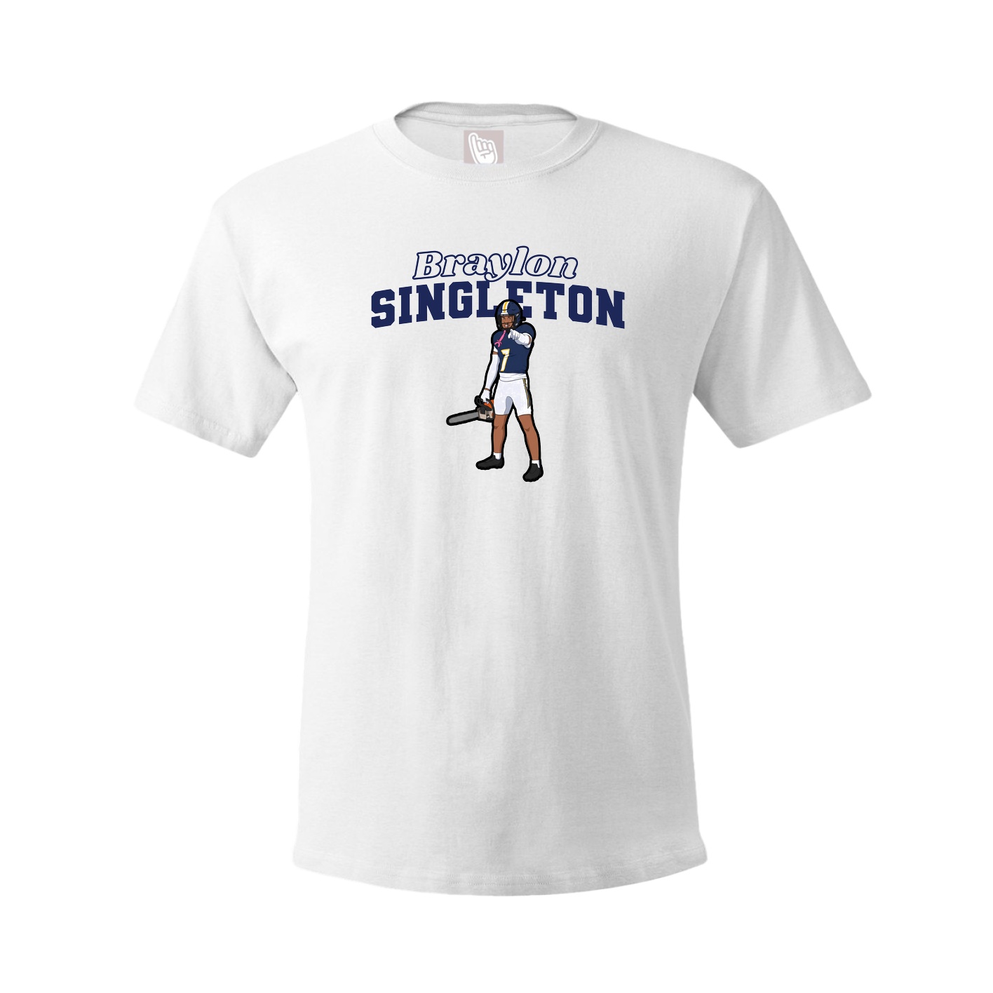 Youth Tee — Name Arch in White