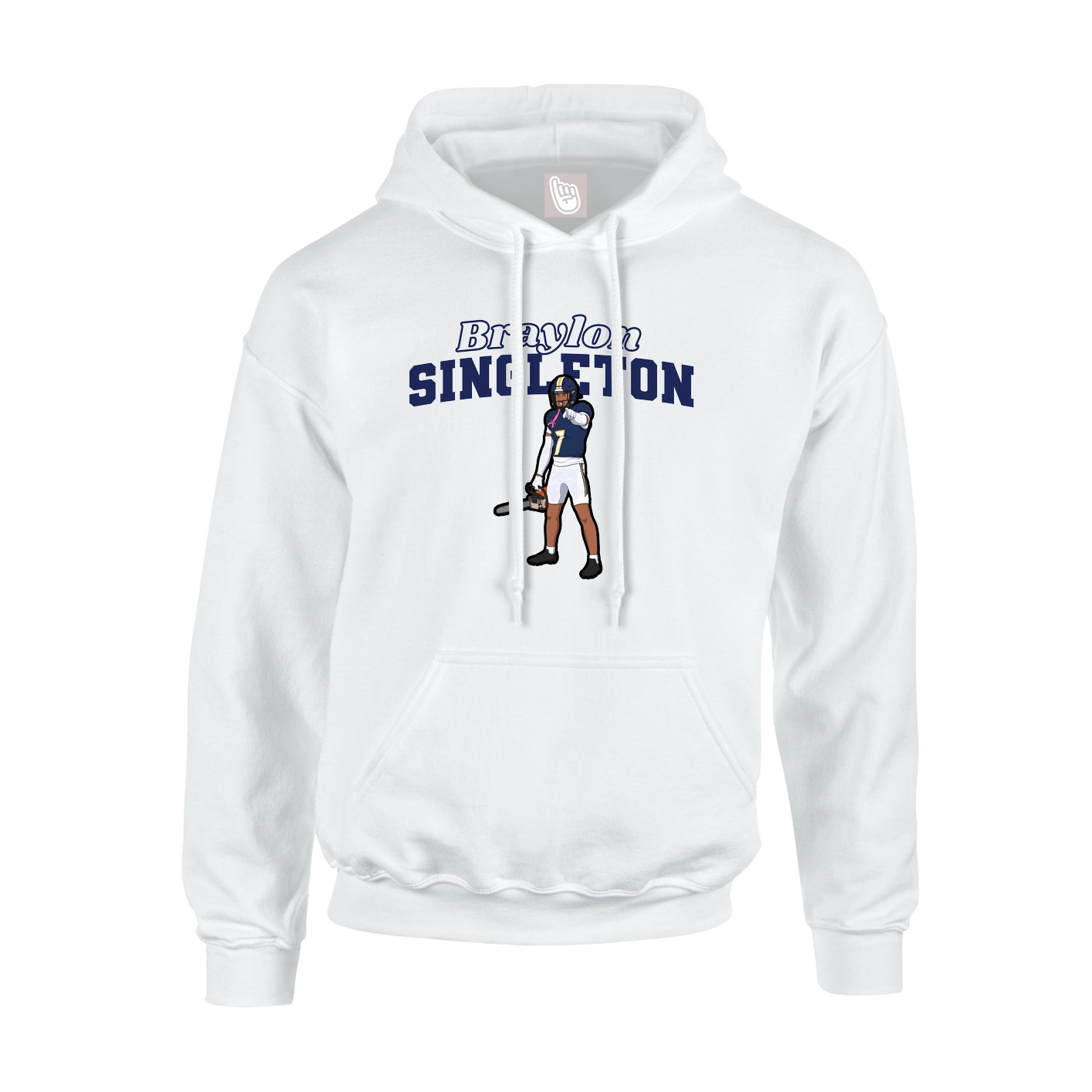 Hoodie — Name Arch in White