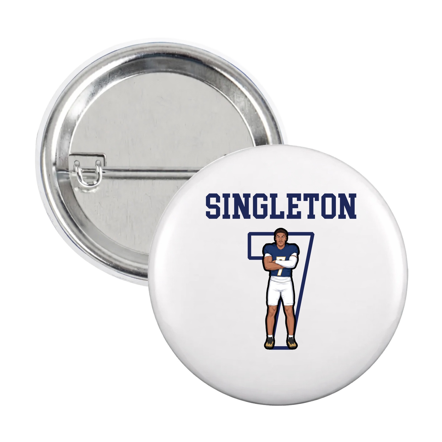 Game Day Button — Shirsey in White