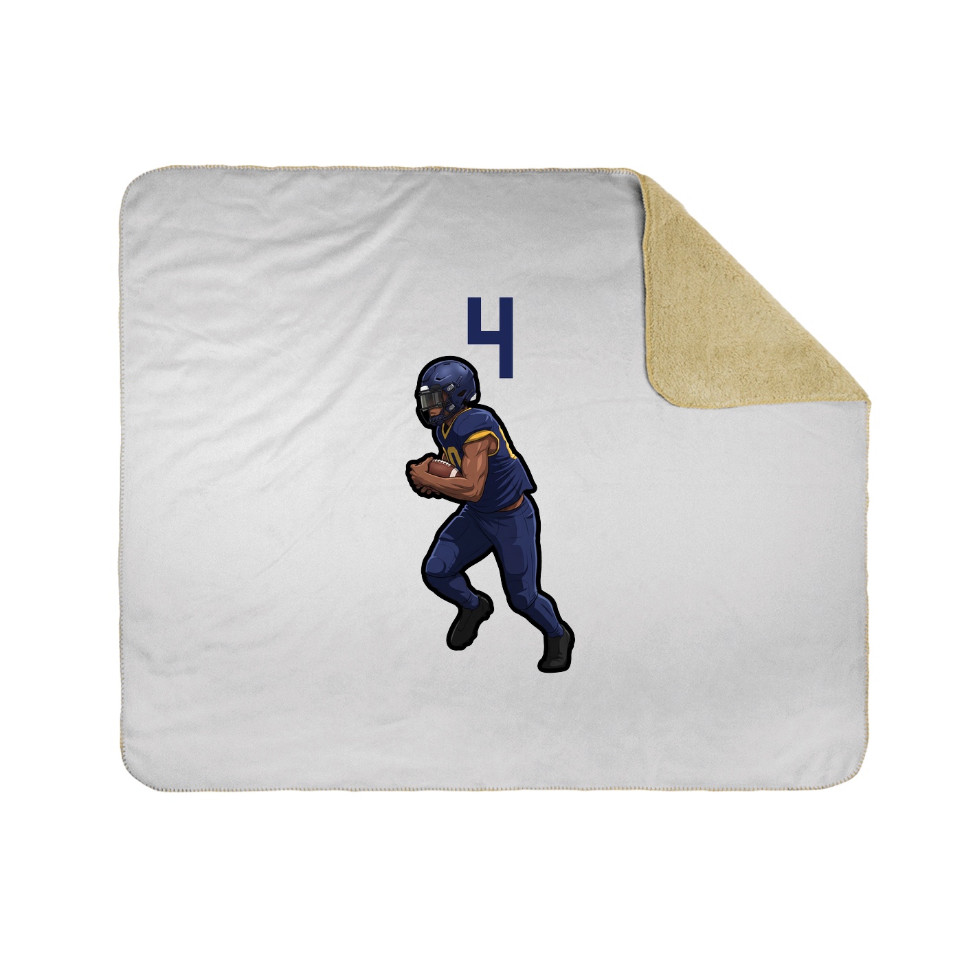 Throw Blanket — Number Top in White