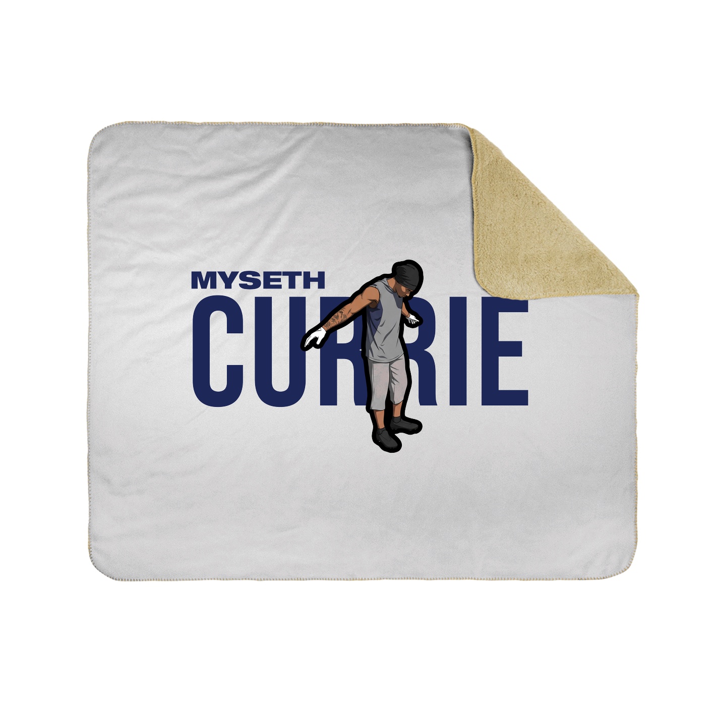Throw Blanket — Player Name in White