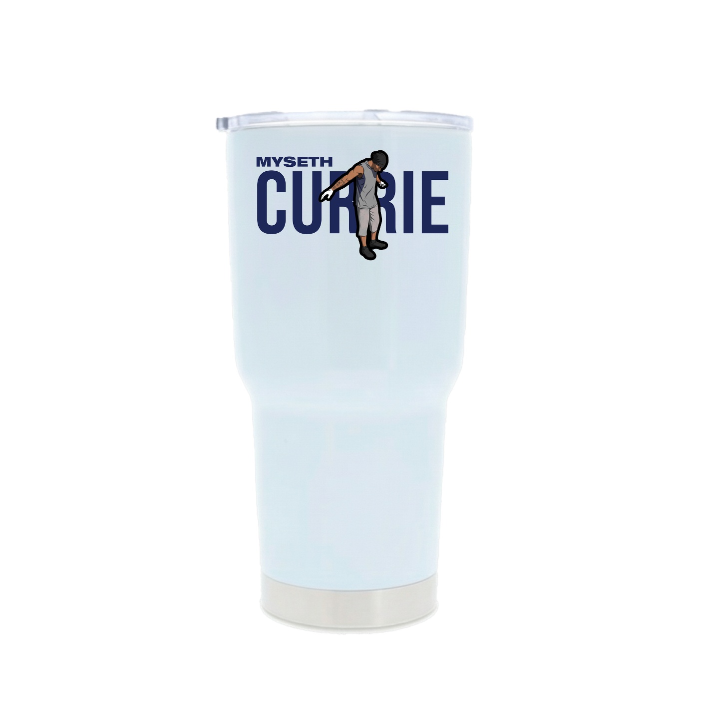 30oz Stainless Steel Tumbler — Player Name in White