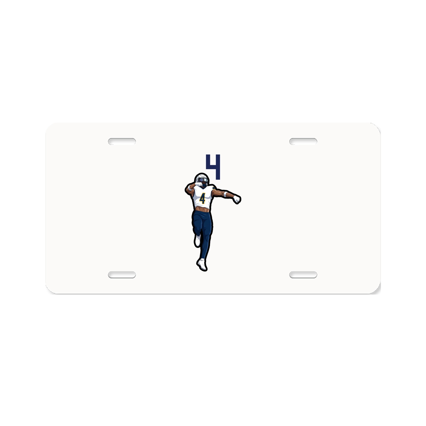 License Plate — Number Top in Classic
