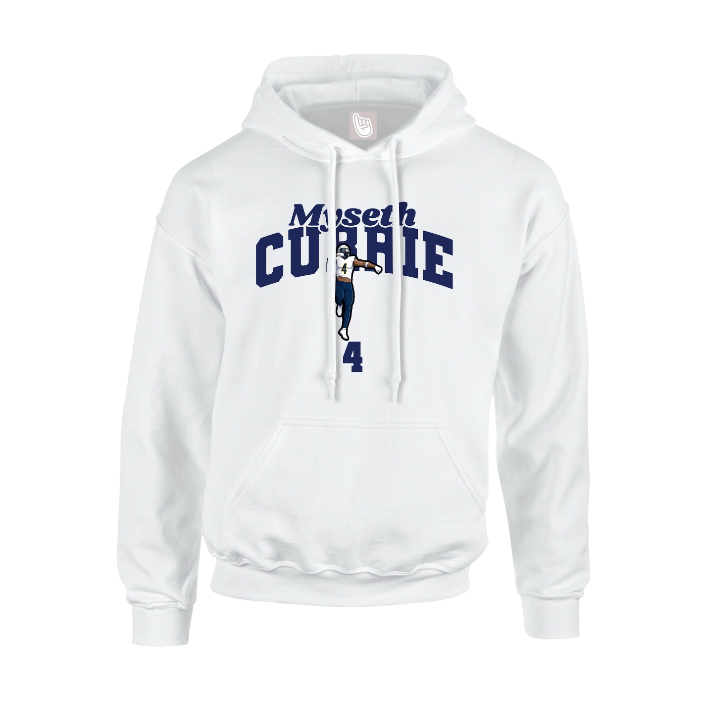 Hoodie — Signature Arch in White