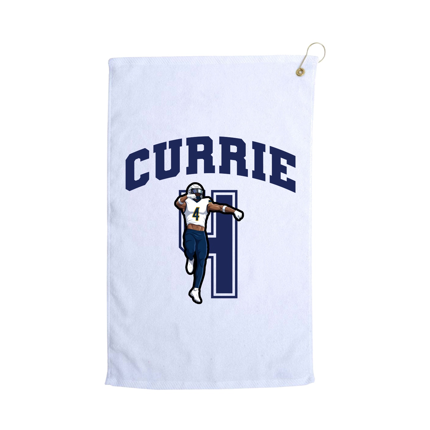 Golf Towel — Number in White