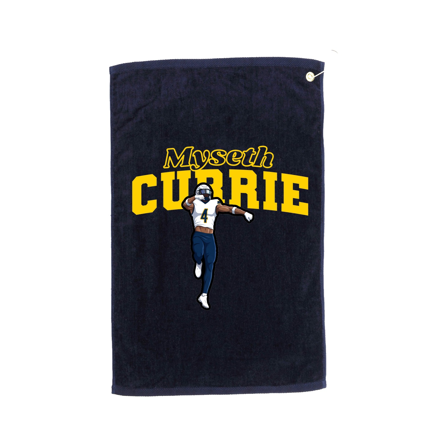 Golf Towel — Name Arch in Navy
