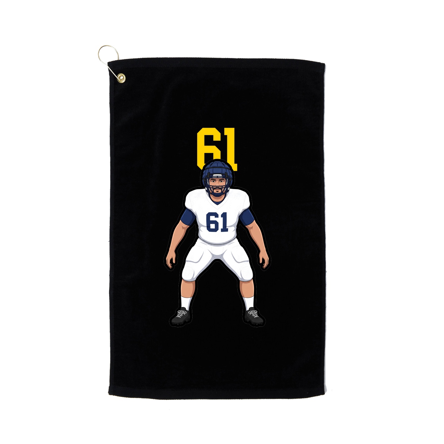 Golf Towel — Number Top in Black