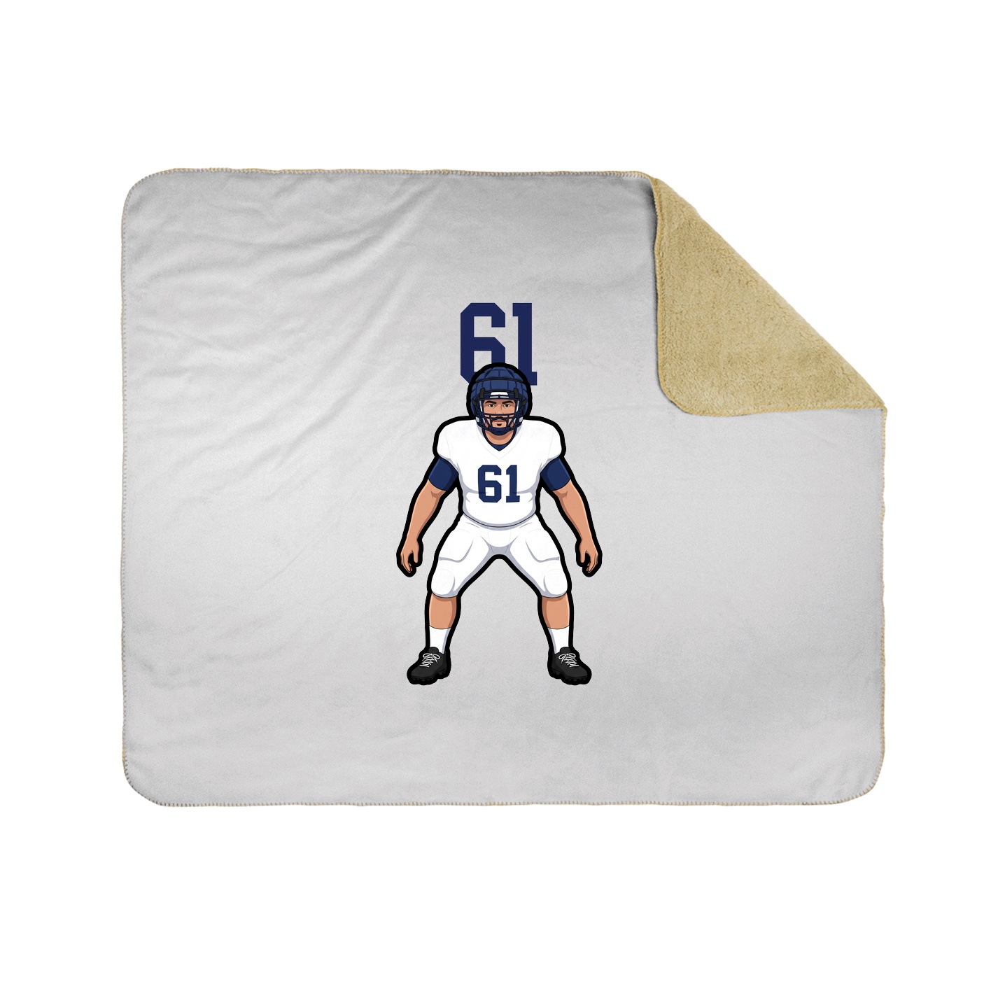 Throw Blanket — Number Top in White