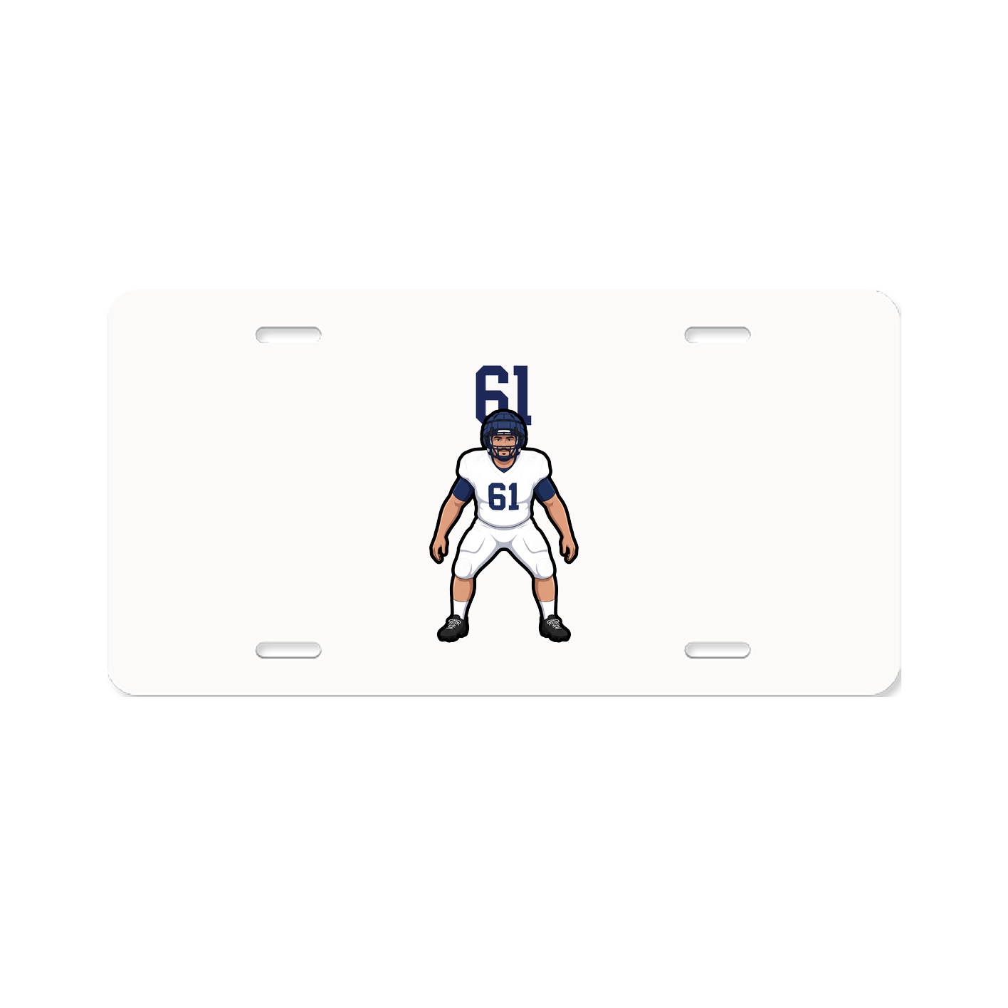 License Plate — Number Top in Classic