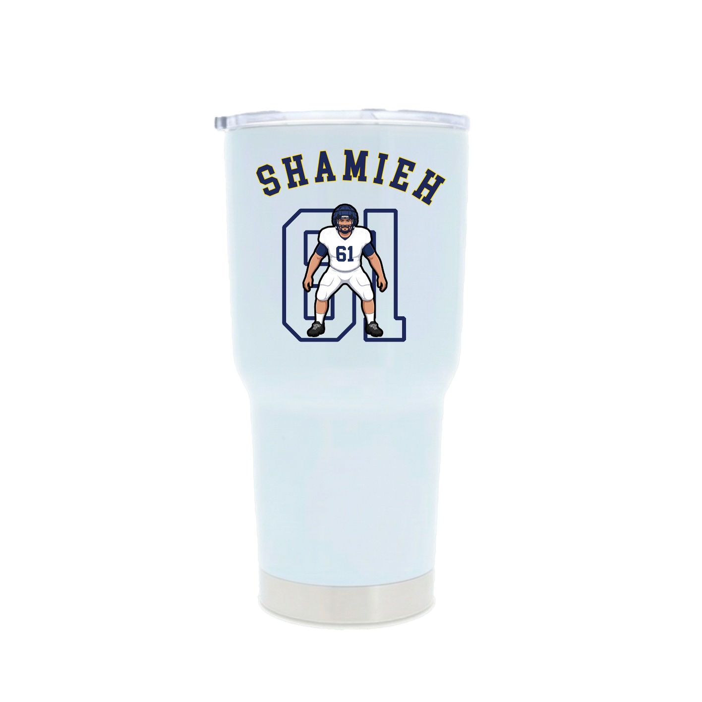 30oz Stainless Steel Tumbler — Shirsey Arch in White