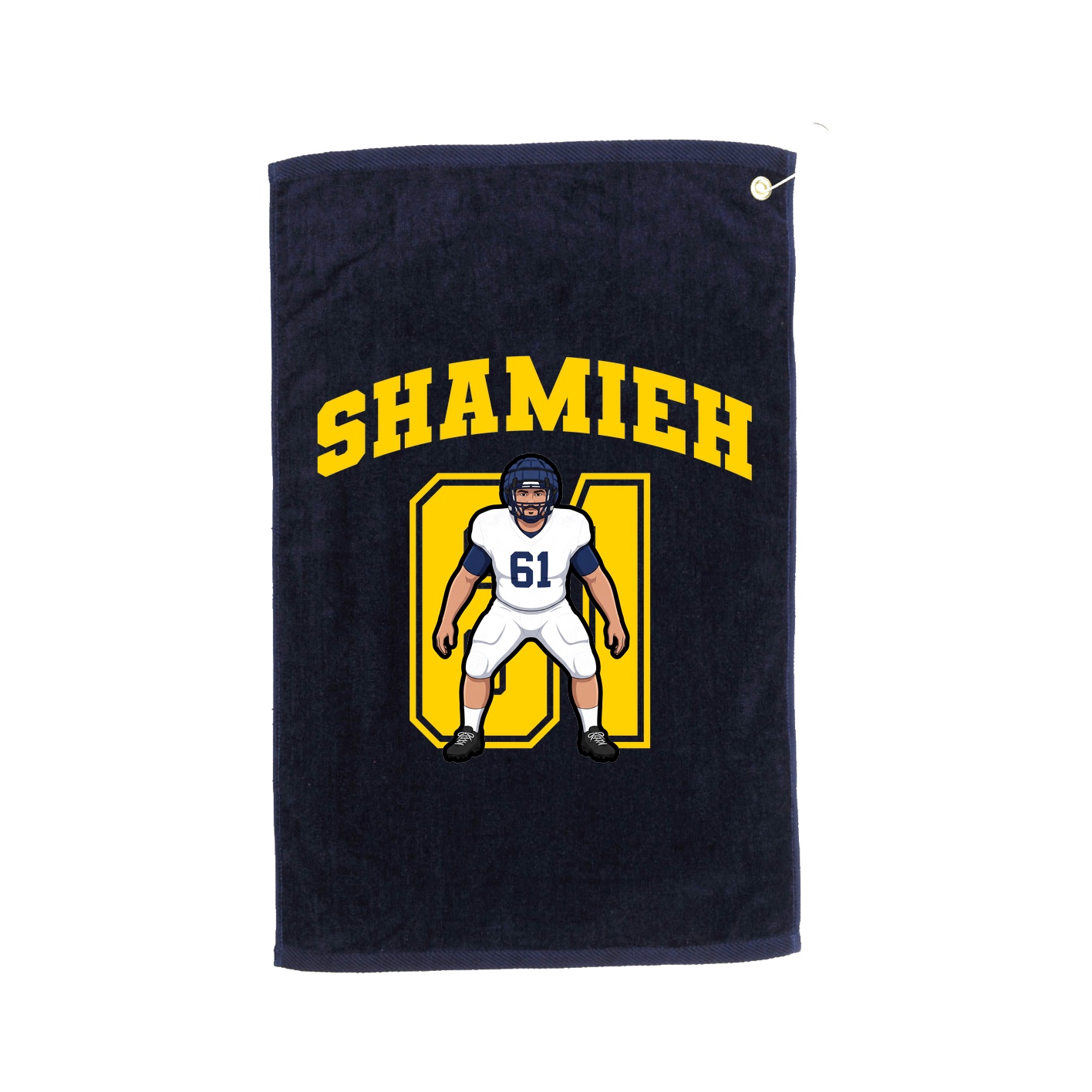 Golf Towel — Number in Navy