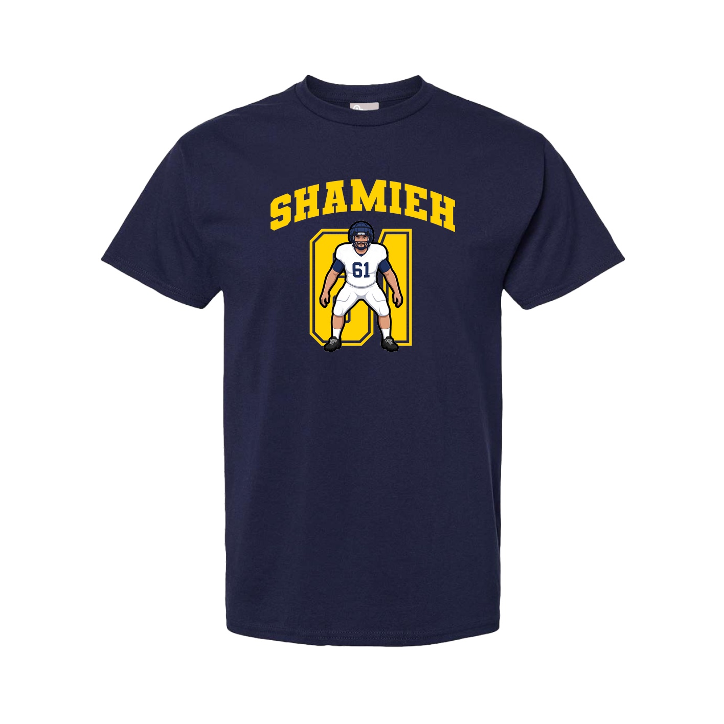 Youth Tee — Number in Navy