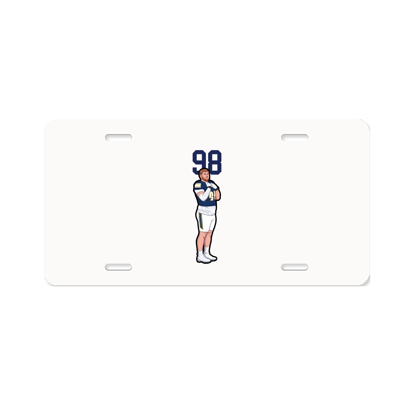License Plate — Number Top in Classic