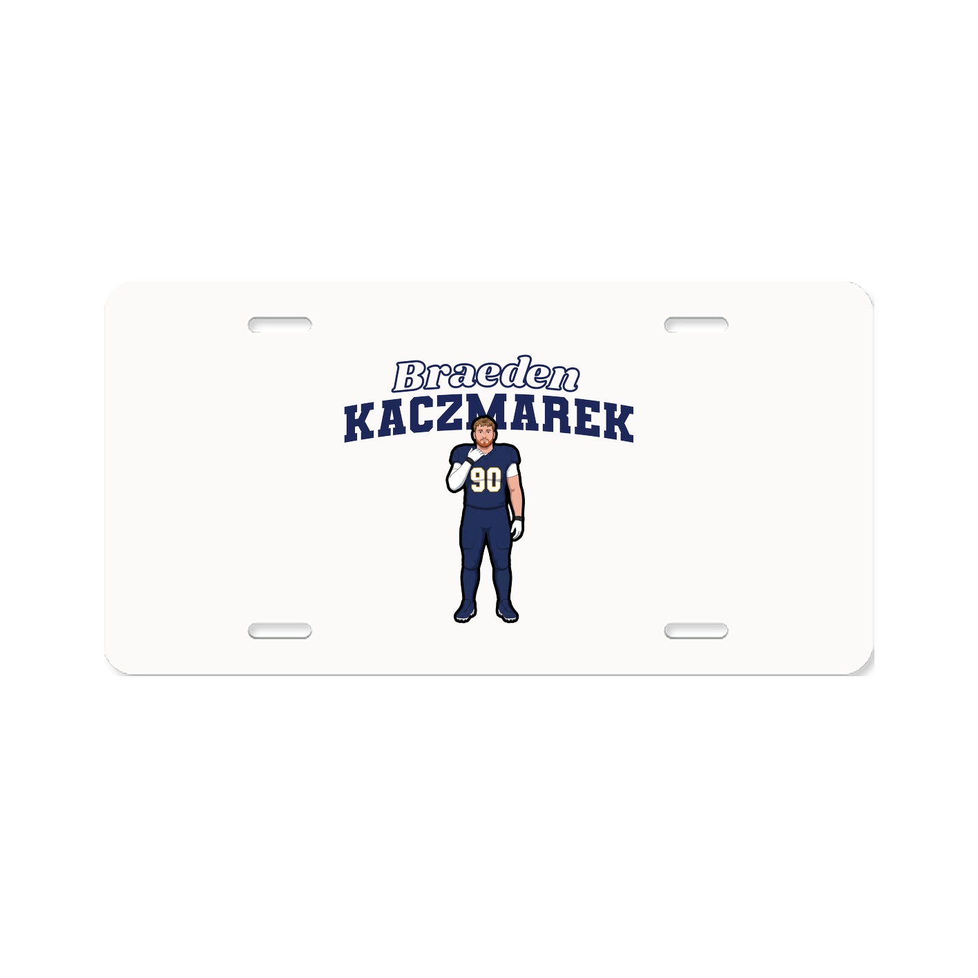License Plate — Name Arch in Classic