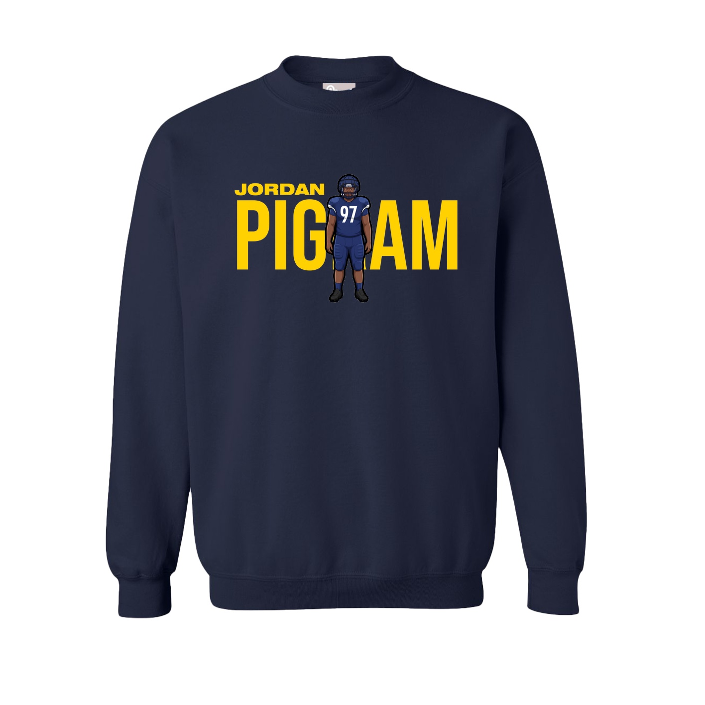 Fleece Crew — Player Name in Navy