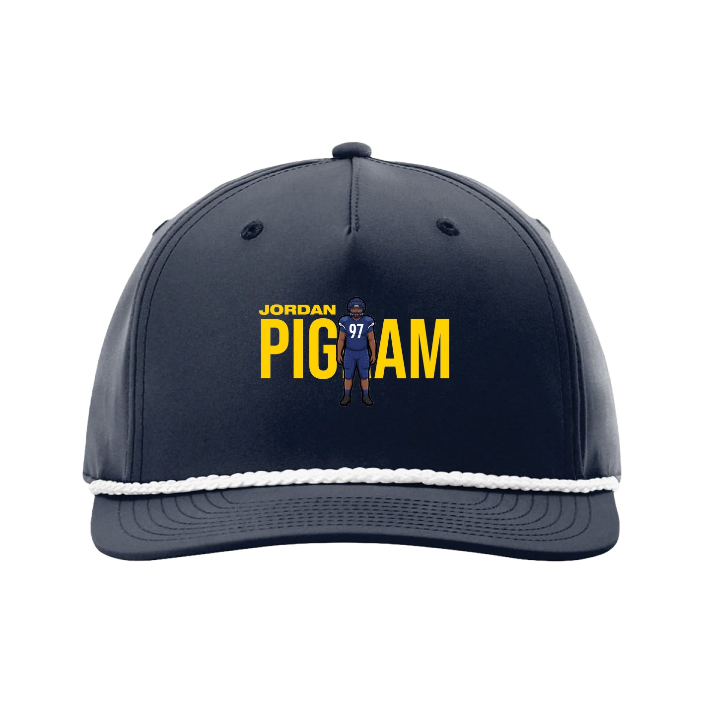 Five-Panel Classic Rope Cap — Player Name in Navy