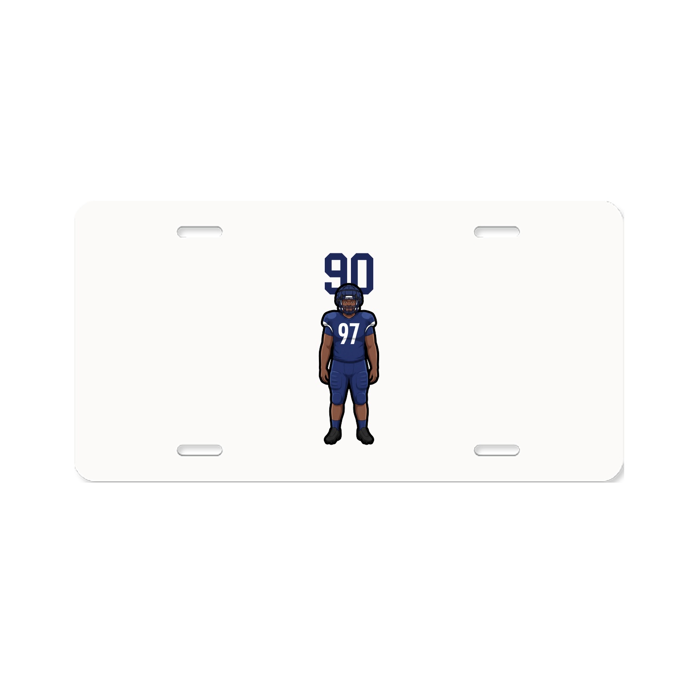 License Plate — Number Top in Classic