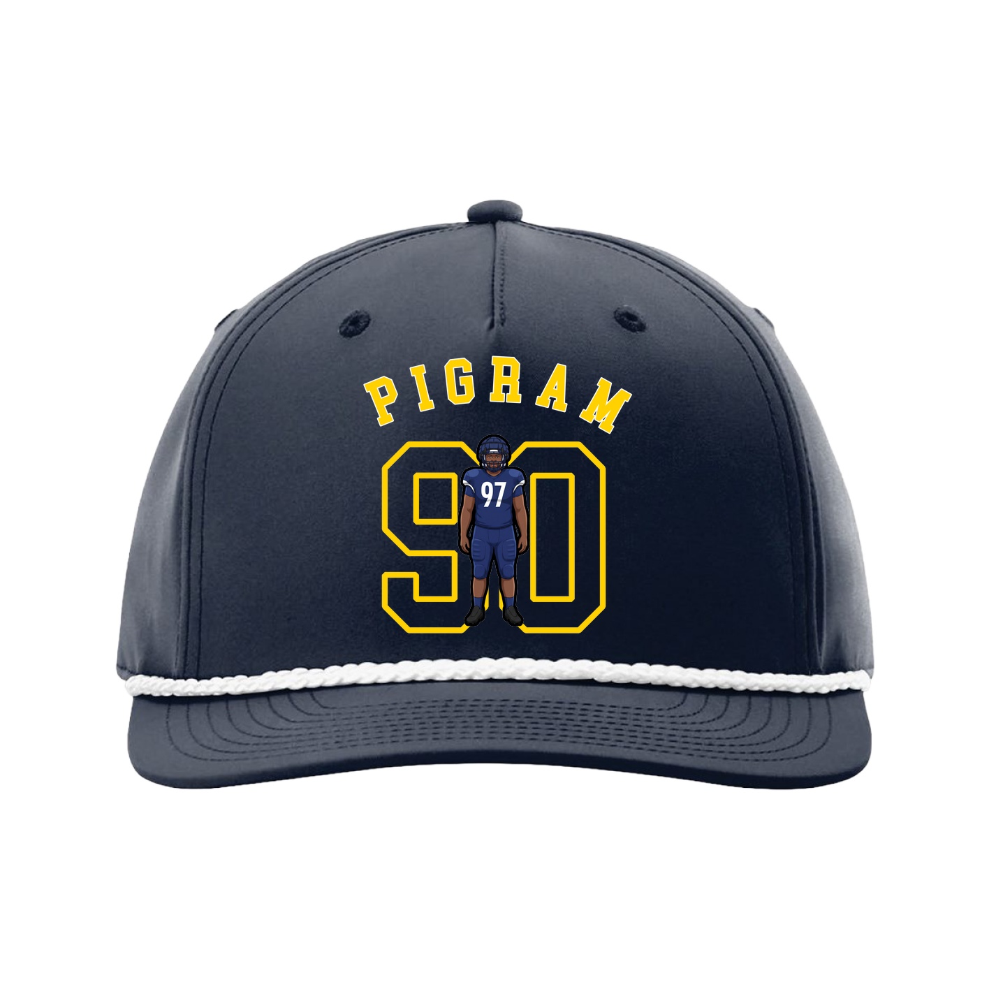 Five-Panel Classic Rope Cap — Shirsey Arch in Navy