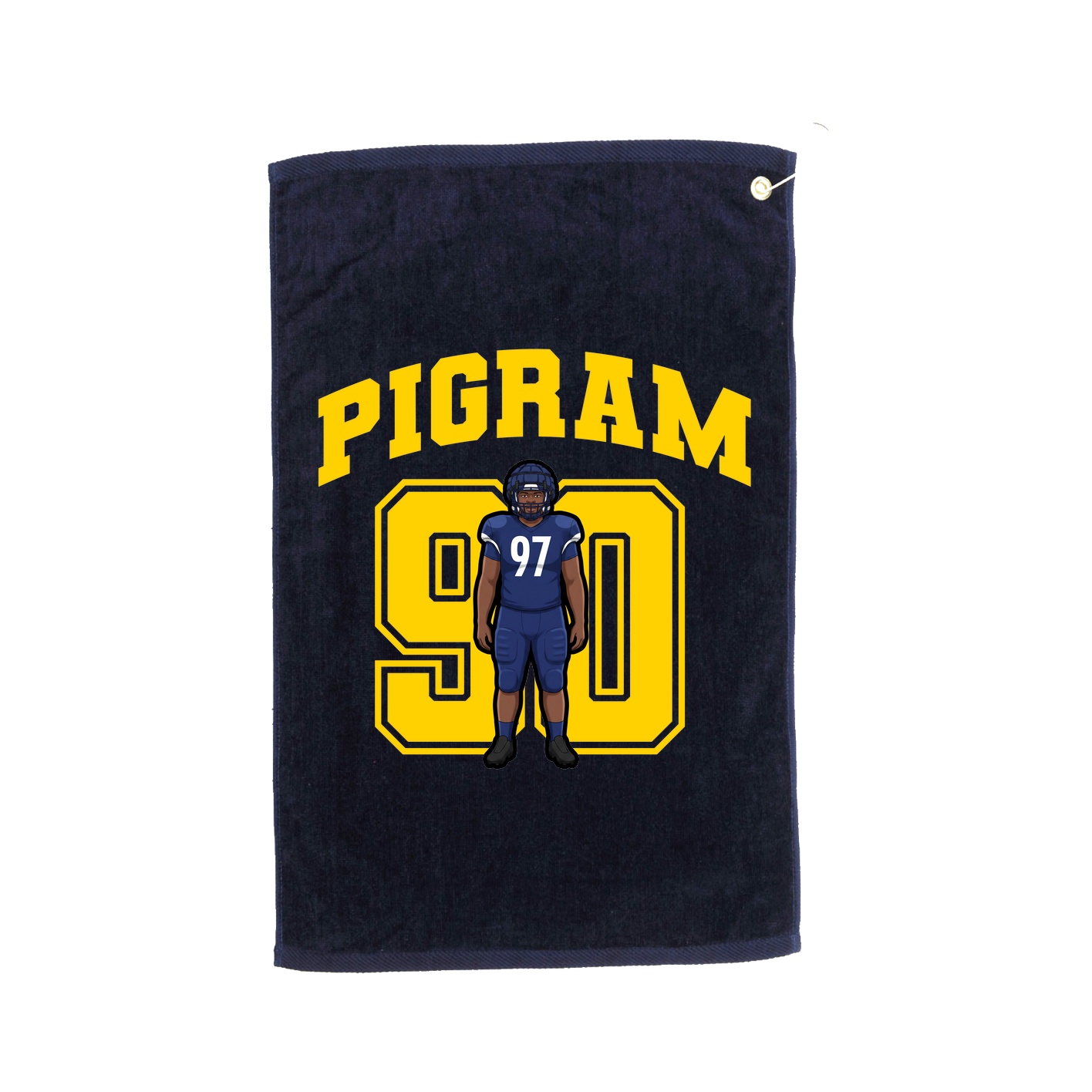 Golf Towel — Number in Navy