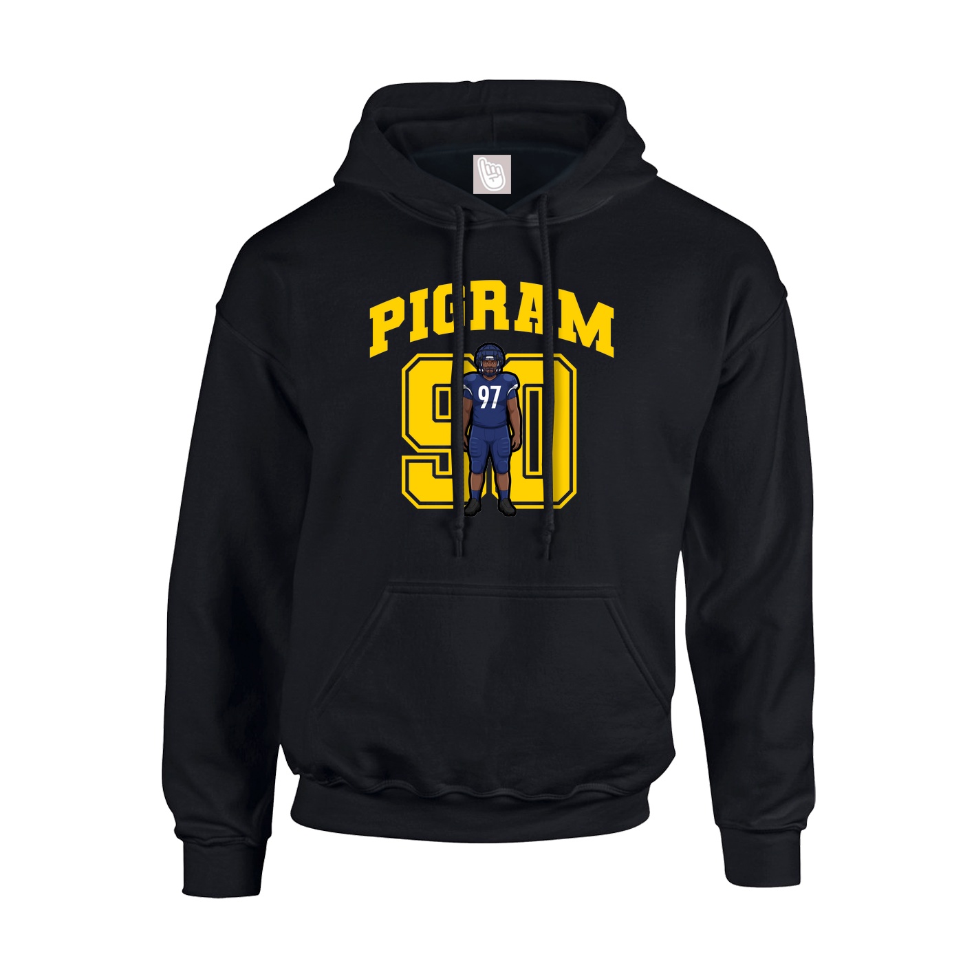 Hoodie — Number in Black