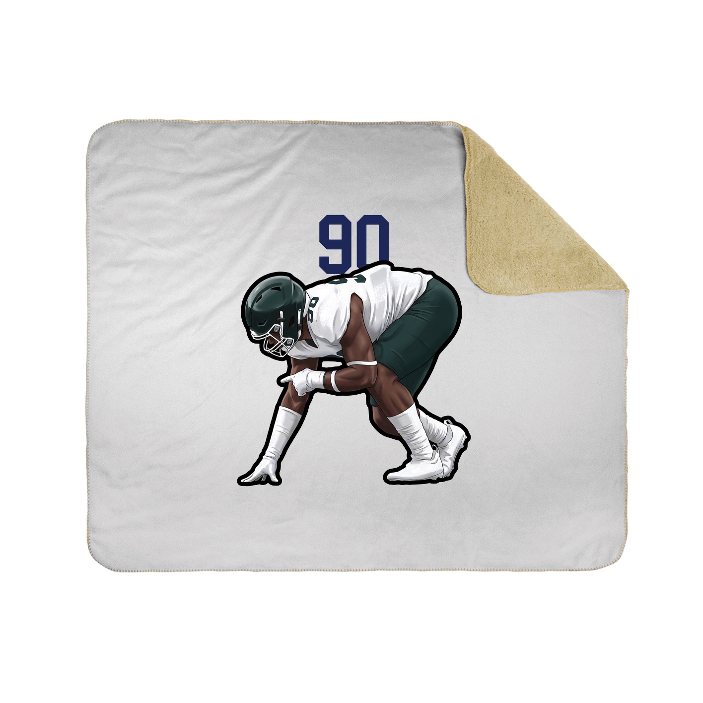 Throw Blanket — Number Top in White