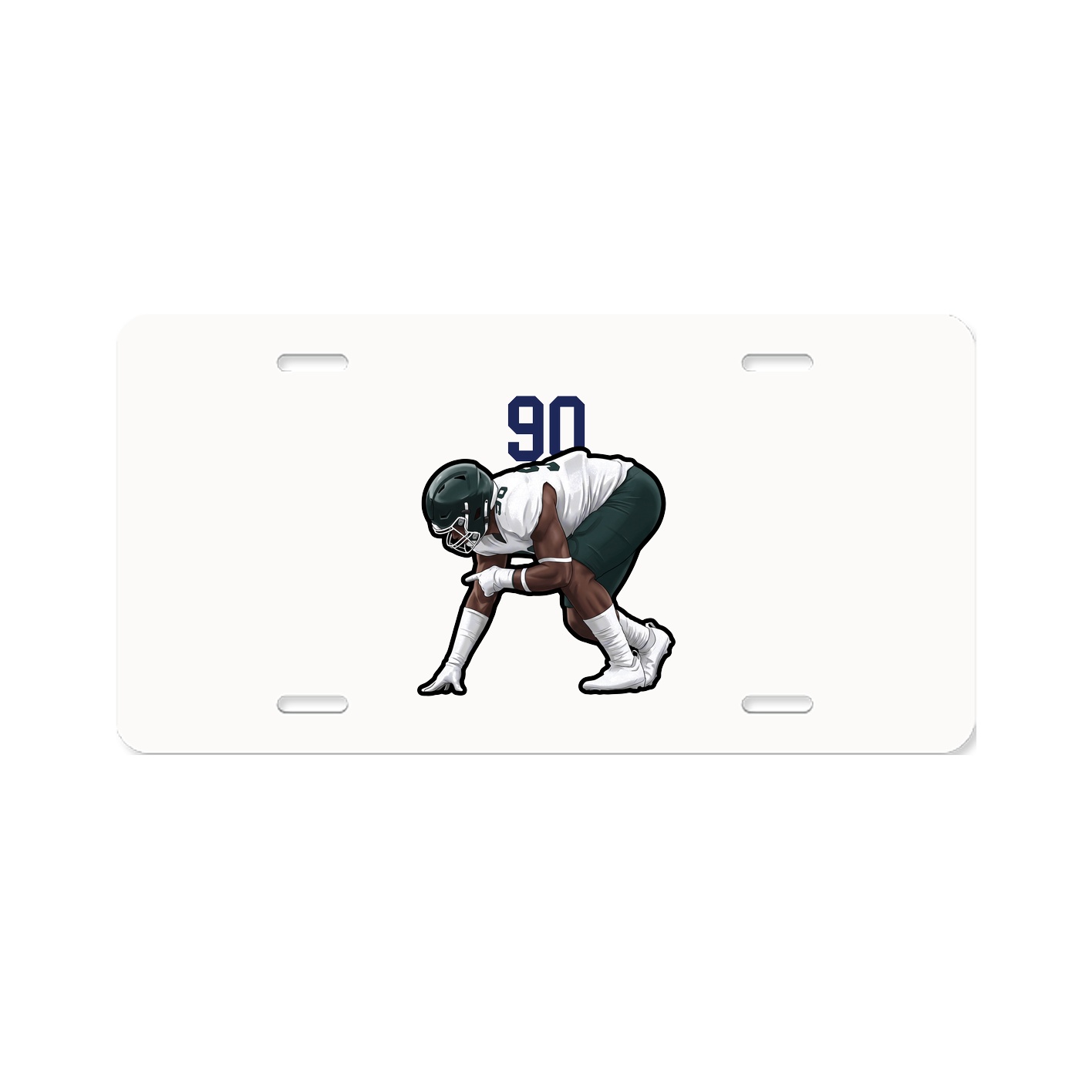 License Plate — Number Top in Classic