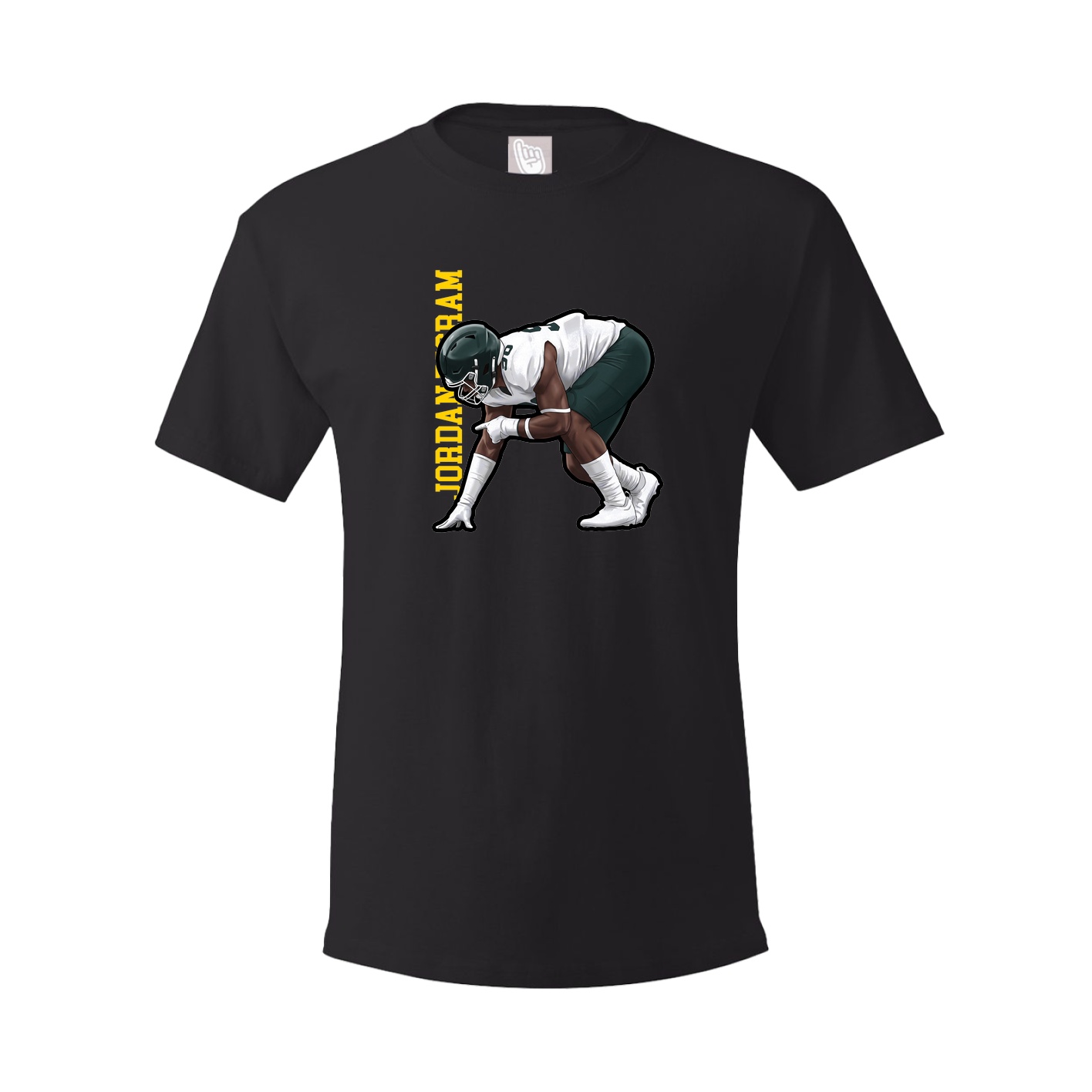 Youth Tee — Name Vertical in Black