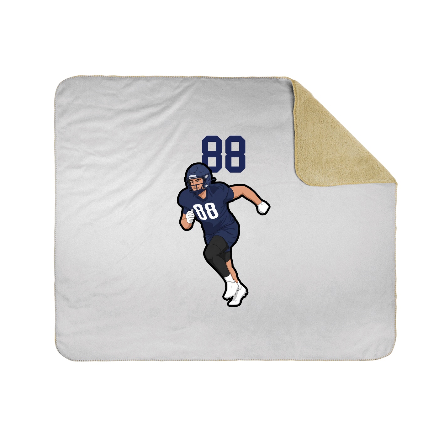 Throw Blanket — Number Top in White