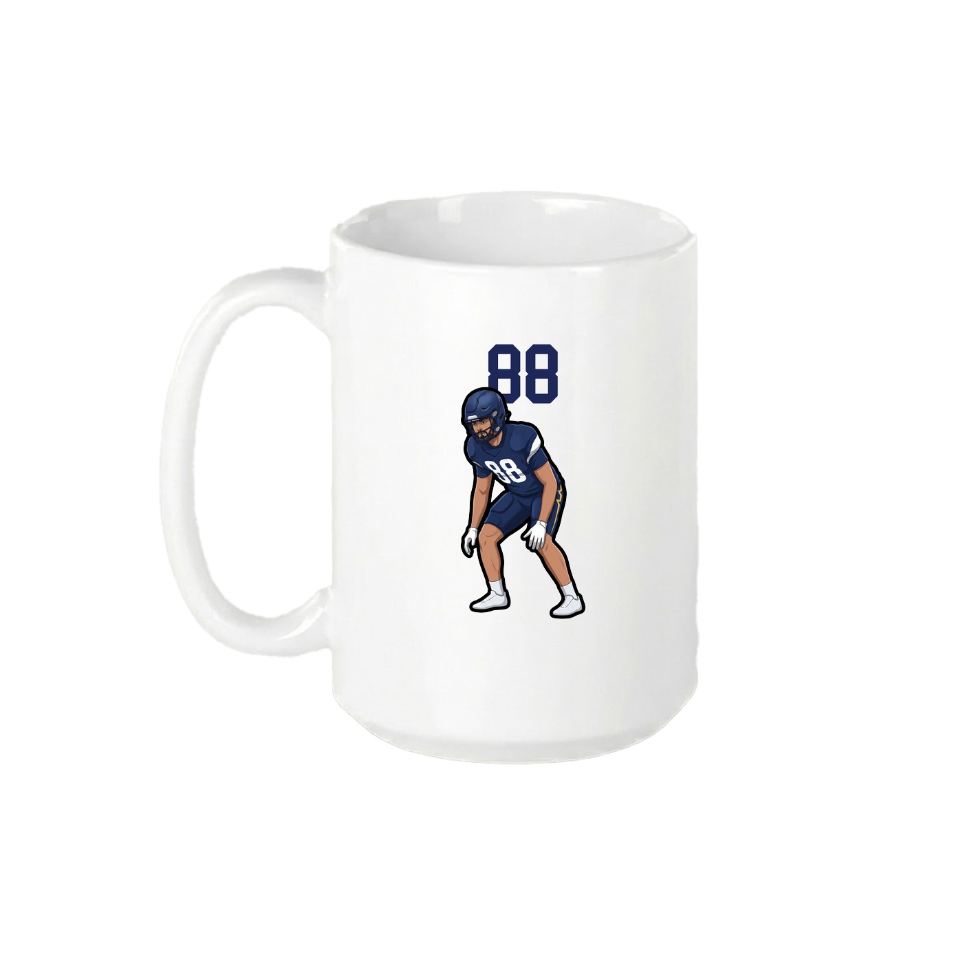 15oz Coffee Mug — Number Top in White