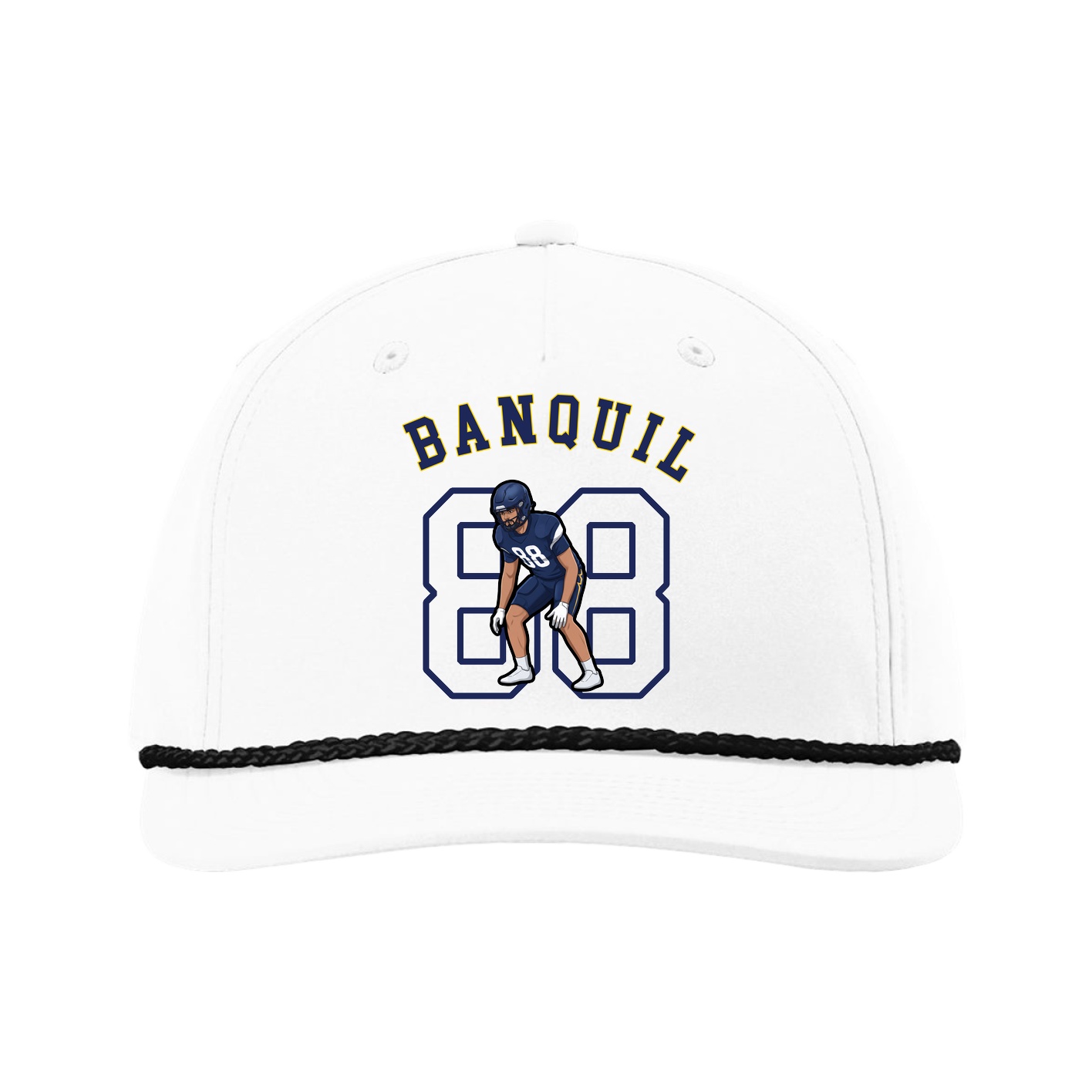 Five-Panel Classic Rope Cap — Shirsey Arch in White