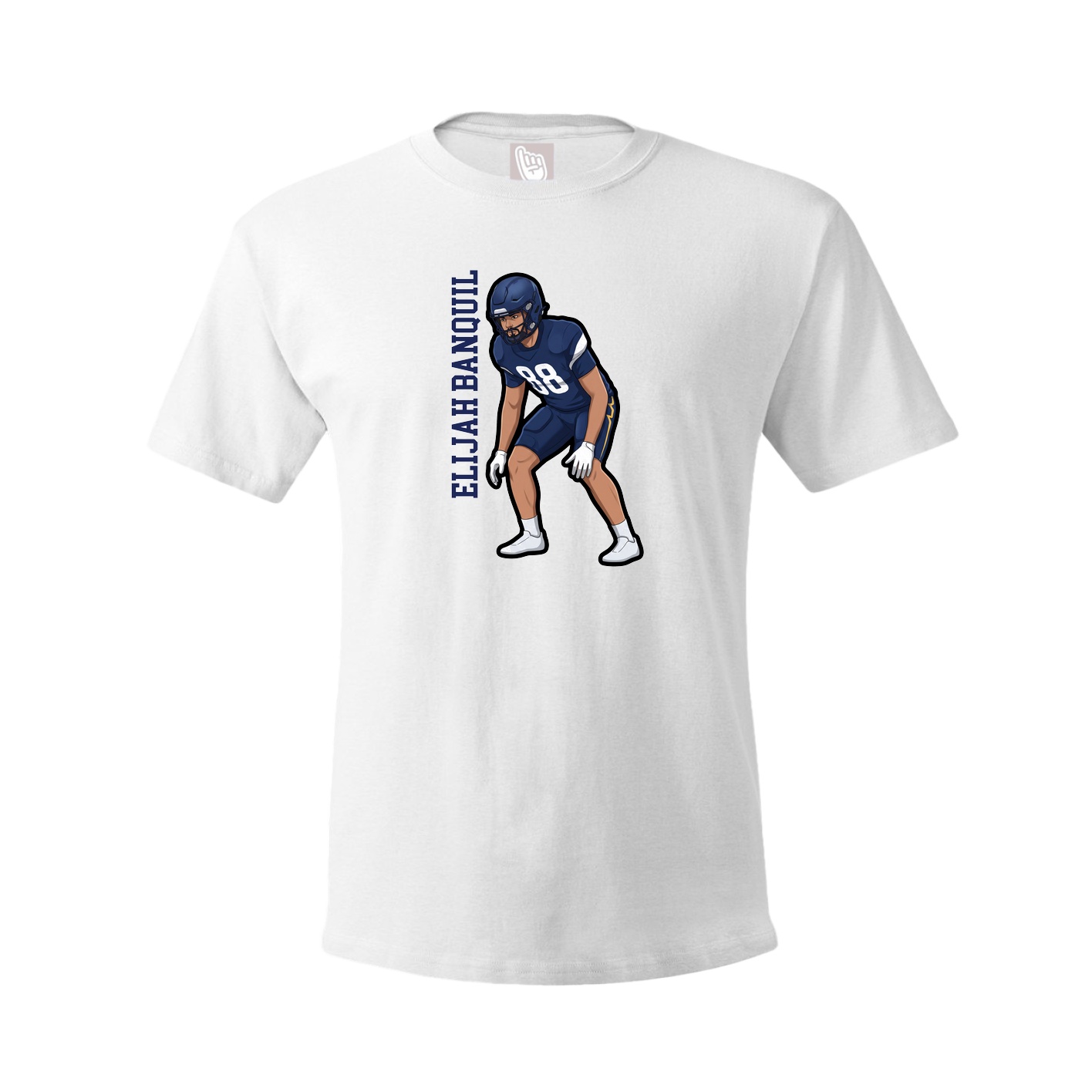 Youth Tee — Name Vertical in White