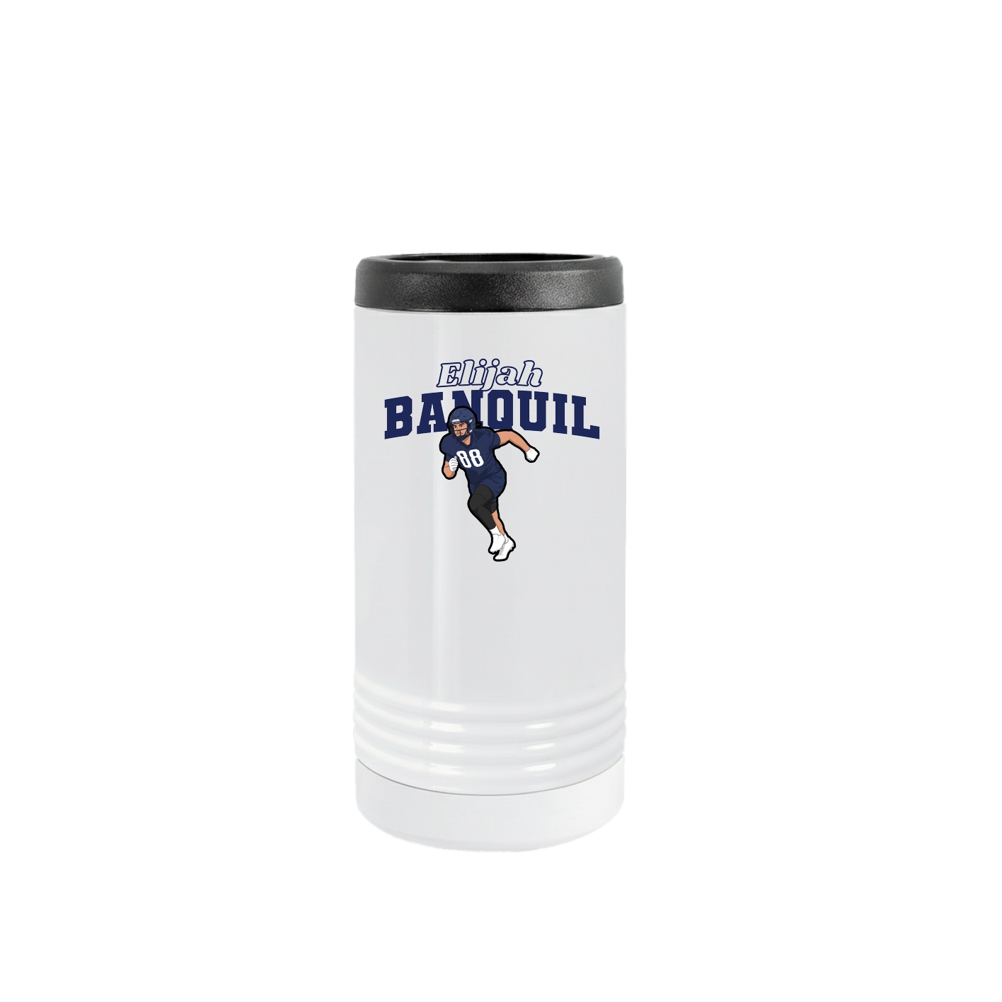 Slim Beverage Holder — Name Arch in White