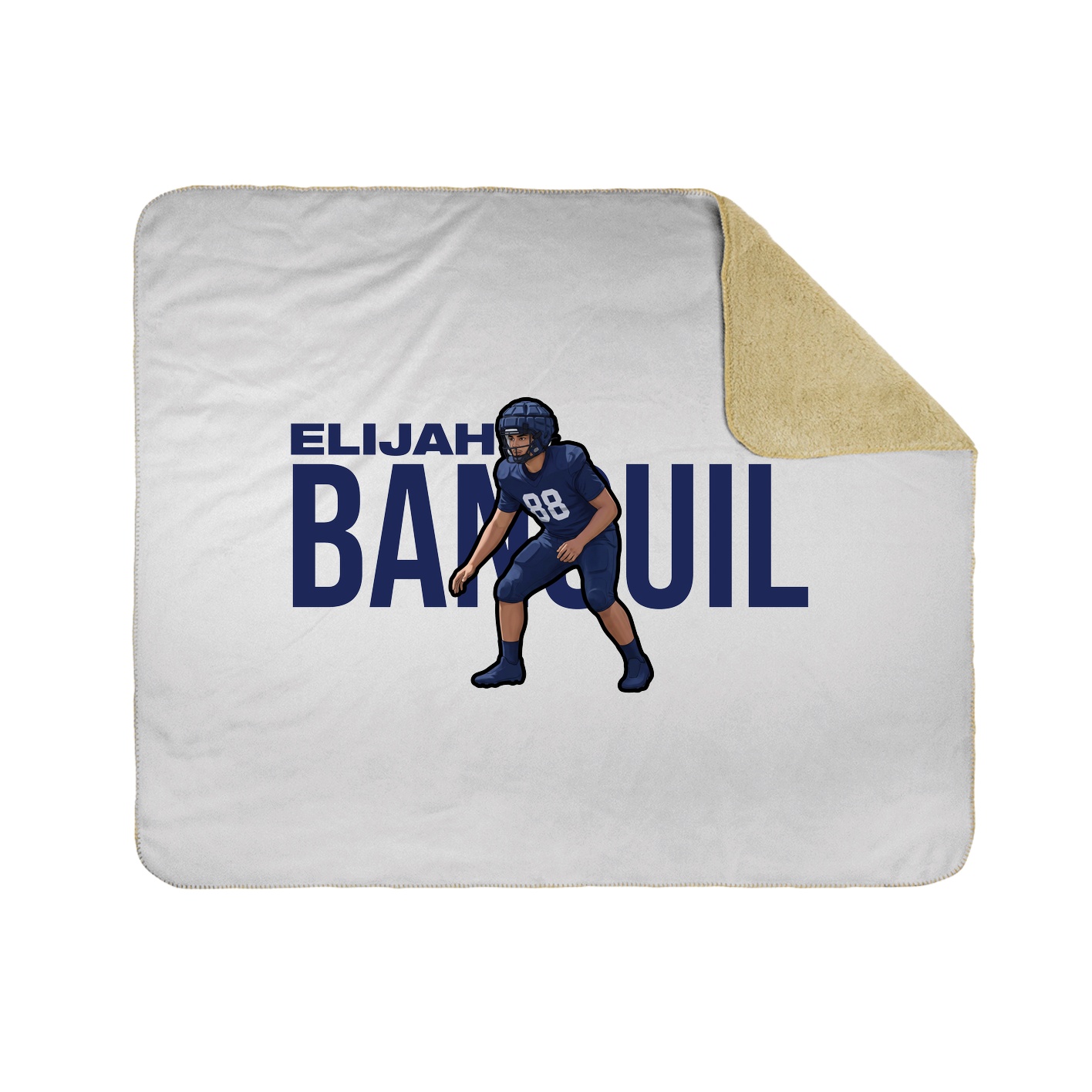 Throw Blanket — Player Name in White
