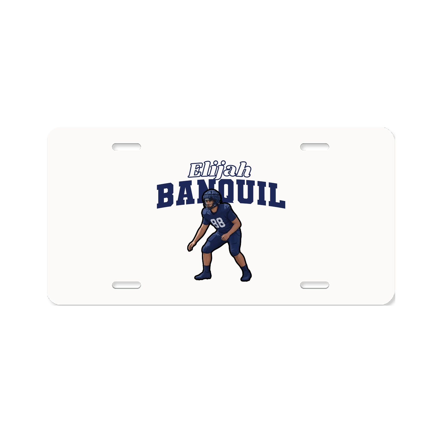 License Plate — Name Arch in Classic