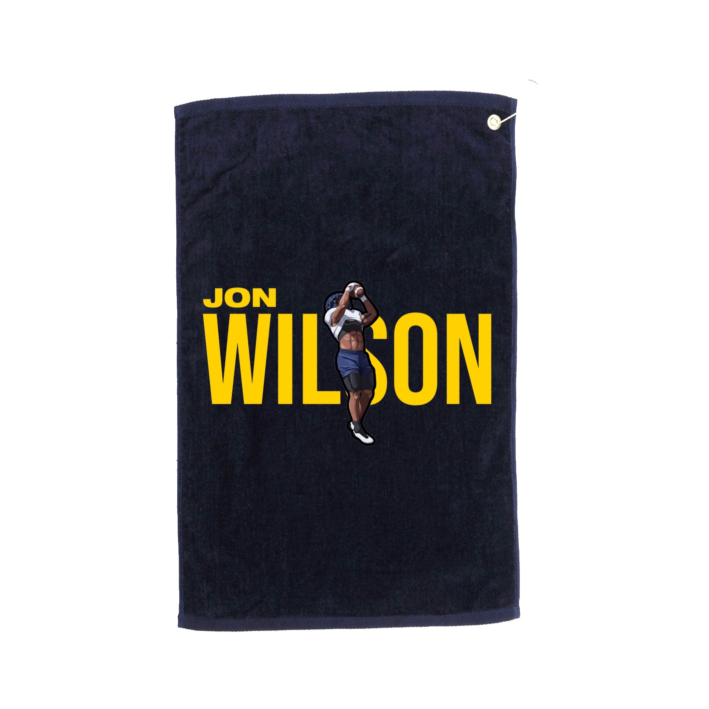 Golf Towel — Player Name in Navy