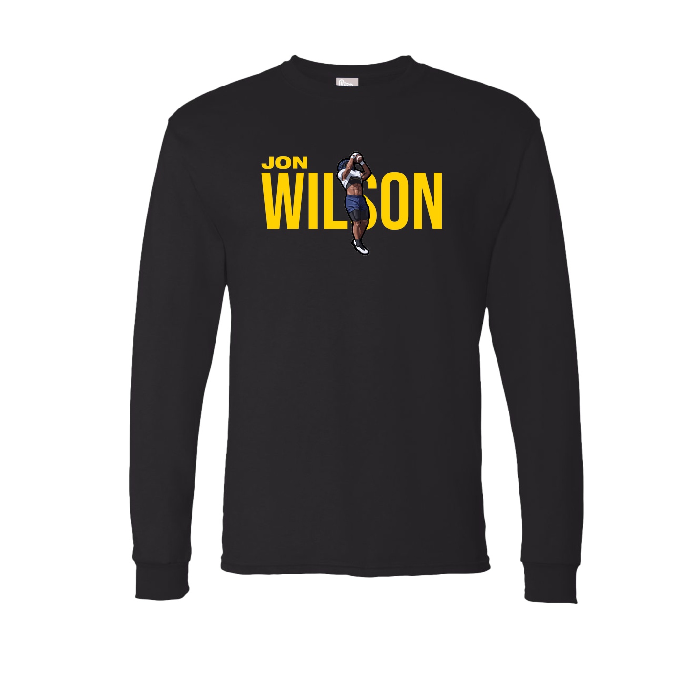 Long Sleeve Tee — Player Name in Black