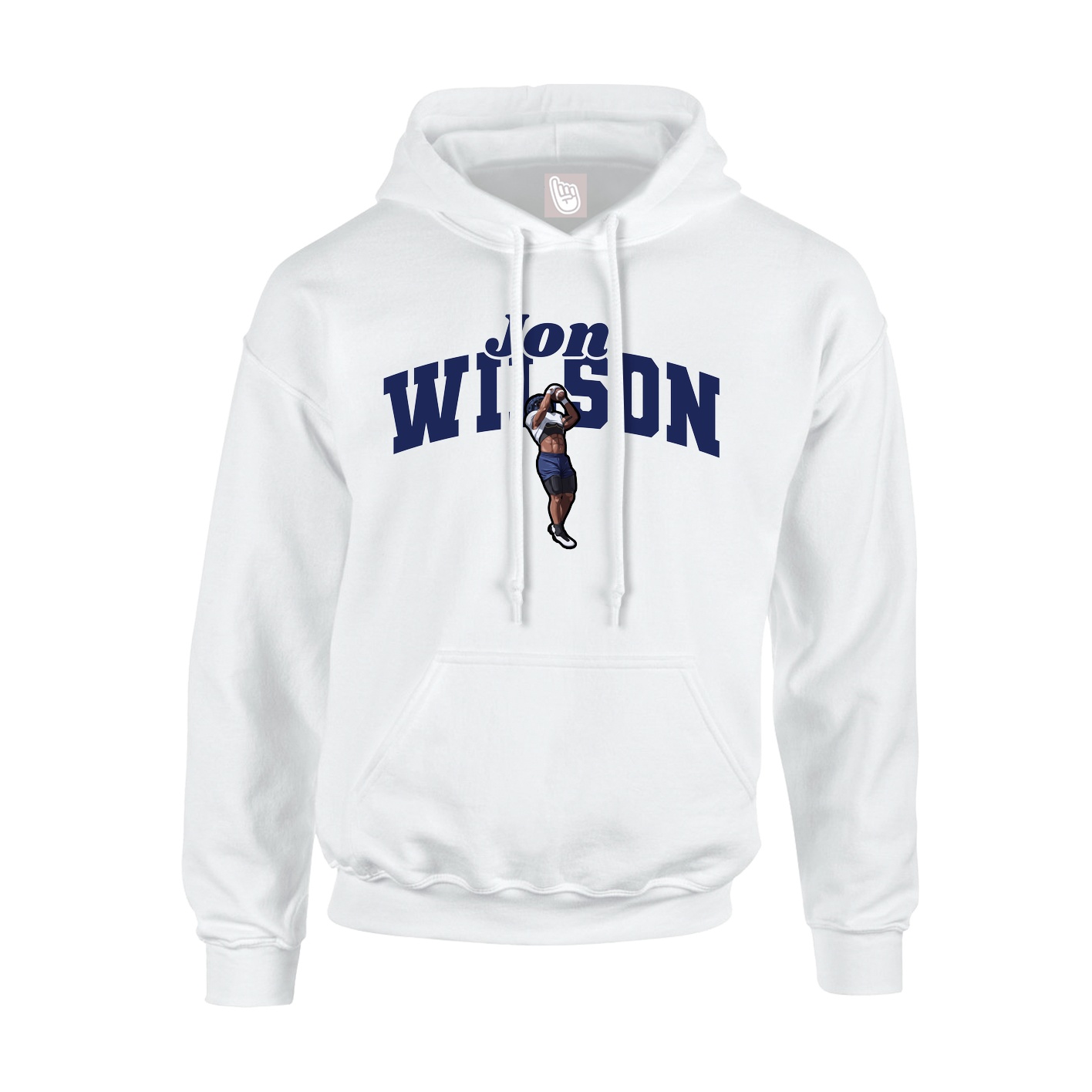 Youth Hoodie — Signature Arch in White