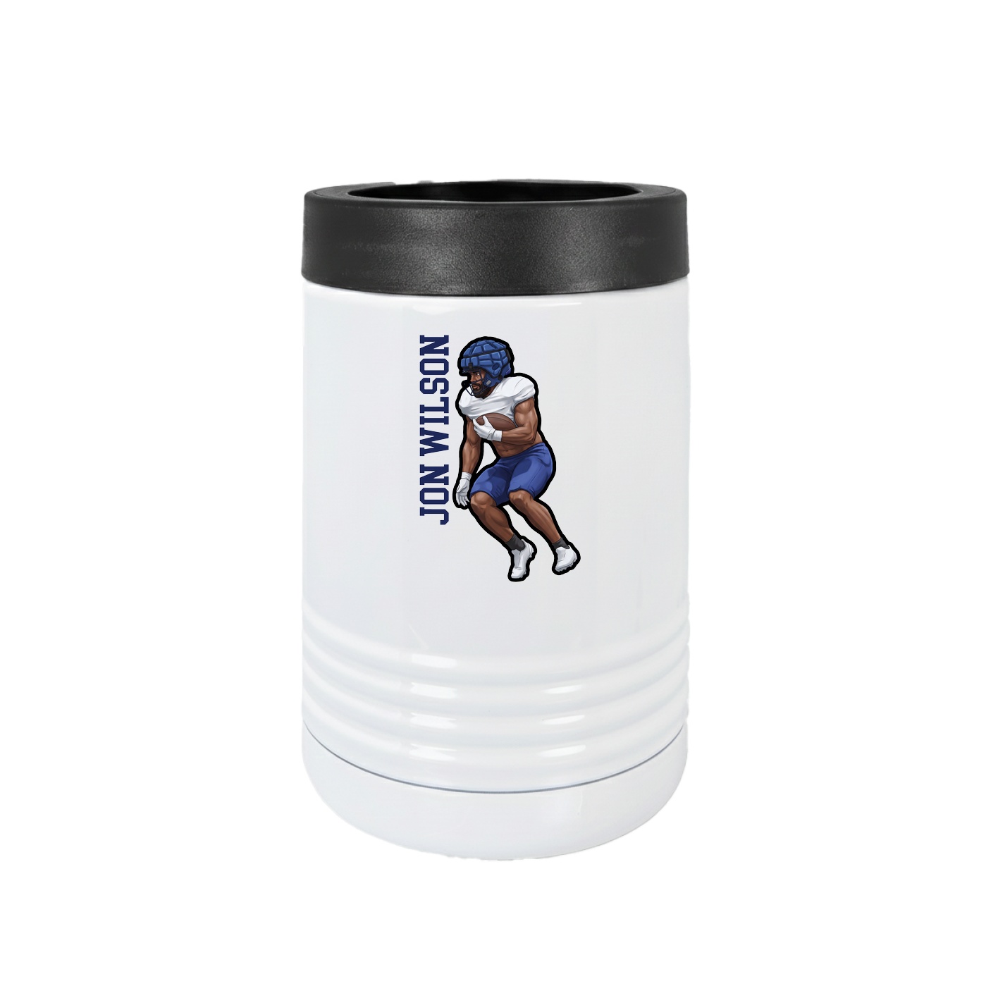 Beverage Holder — Name Vertical in White