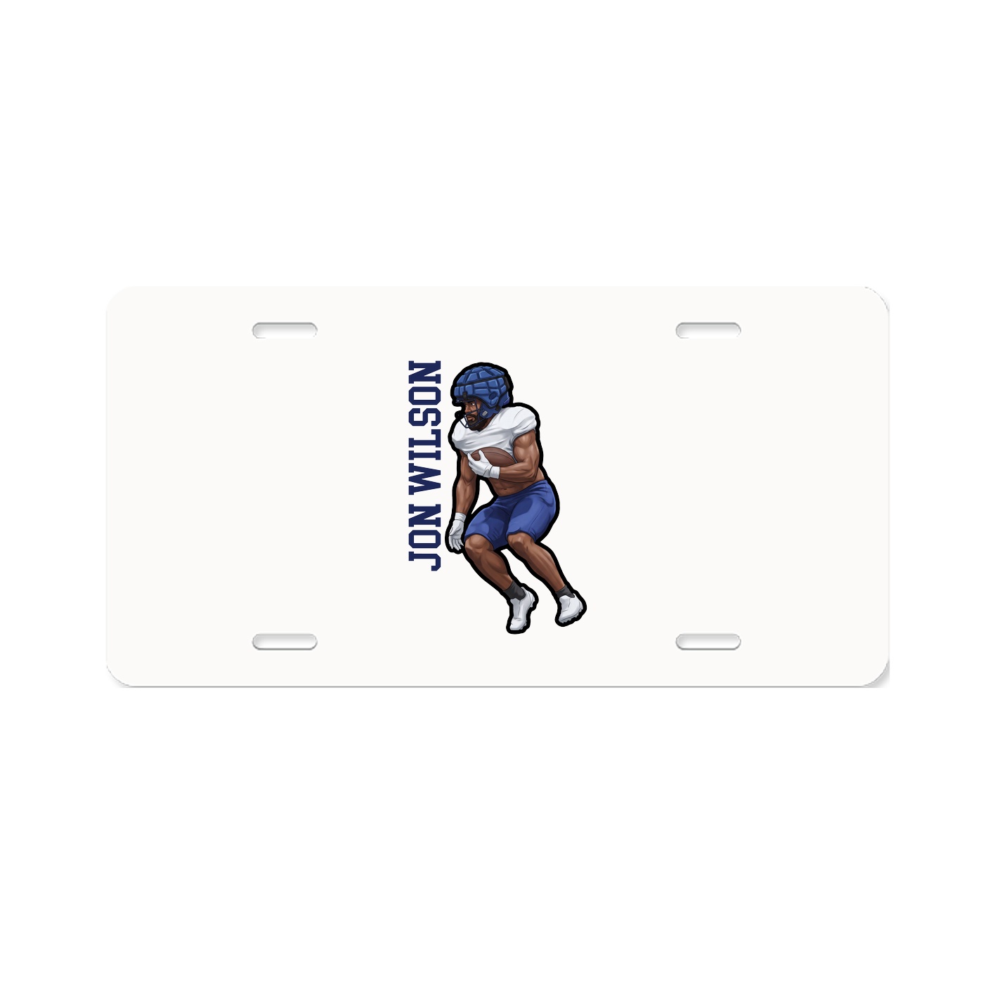License Plate — Name Vertical in Classic